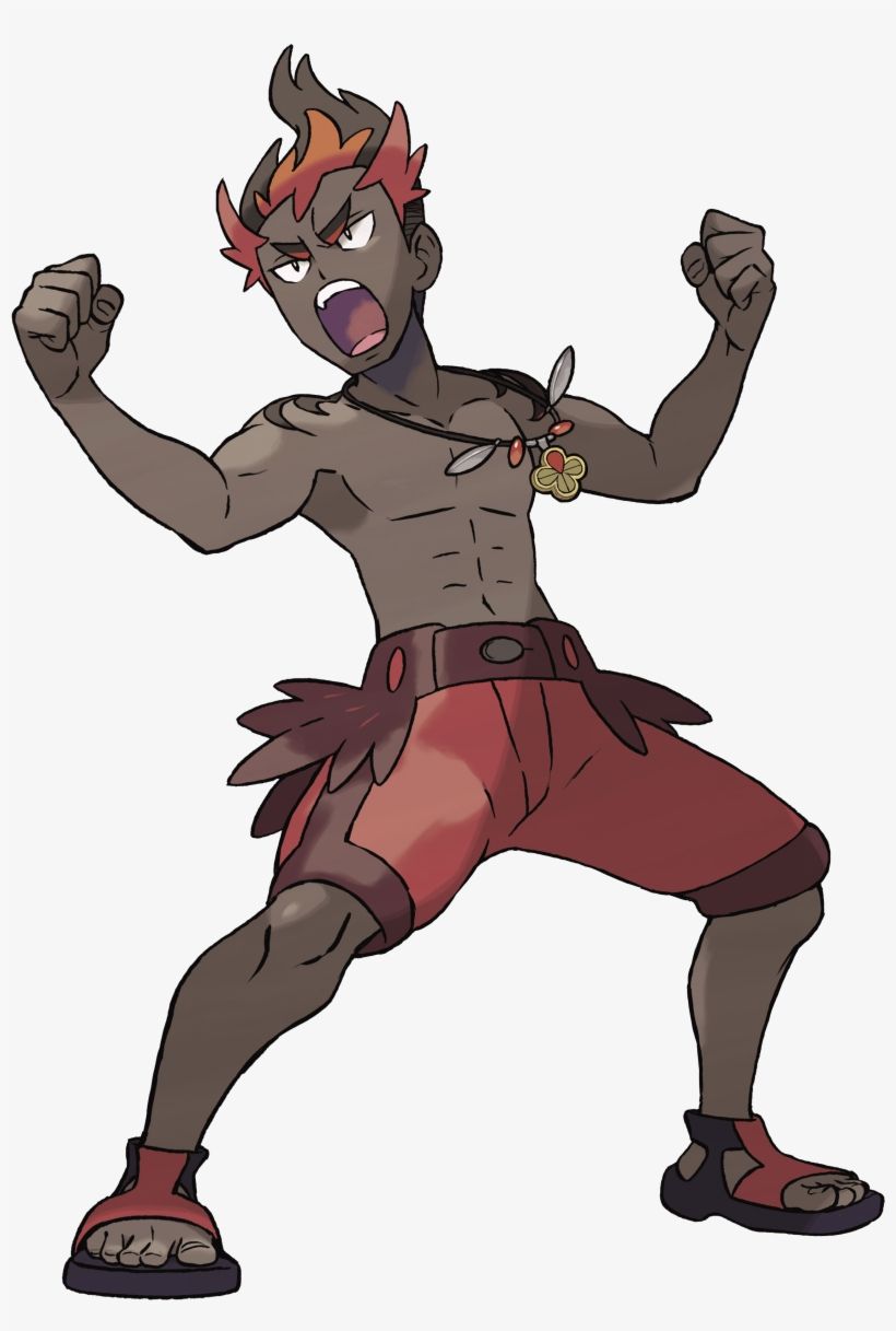 Captain Kiawe Pokemon Sun Moon Image Sun And Moon Black Guy PNG Image. Transparent PNG Free Download on SeekPNG