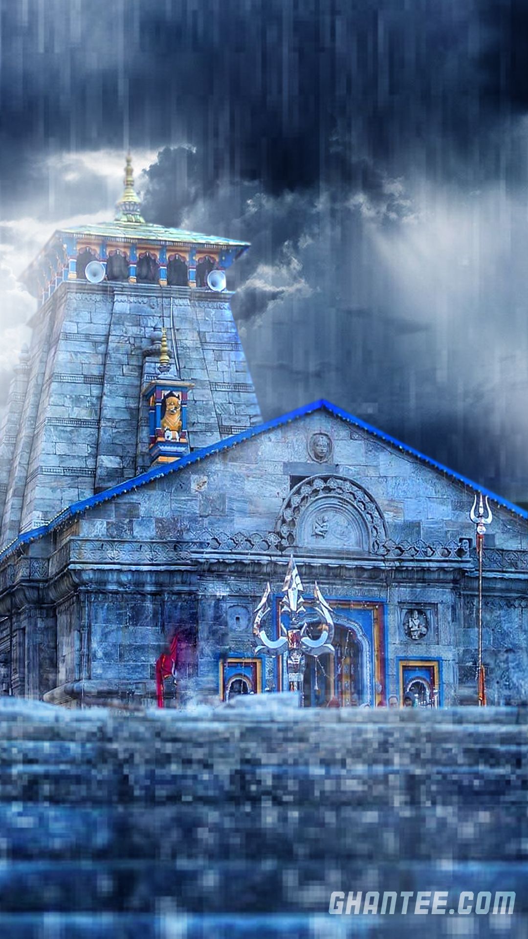 kedarnath in rain HD wallpaper for mobile devices