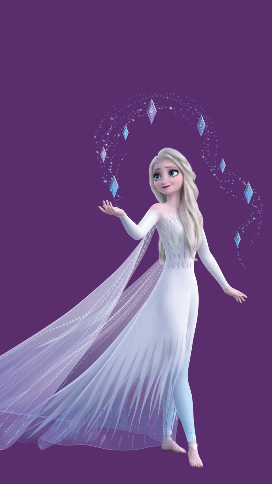 Frozen 2 HD wallpaper Elsa white dress hair down mobile. Wallpaper iphone disney princess, Disney princess elsa, Frozen picture