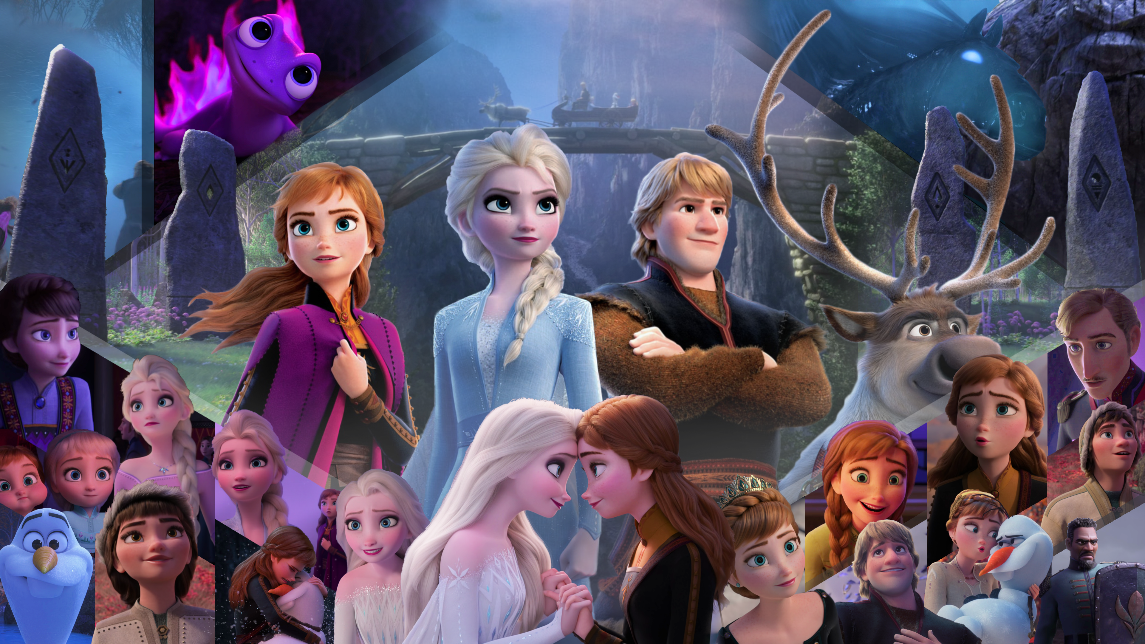 Frozen 2 wallpaper based on my previous edit. Textless version, 4K resolution