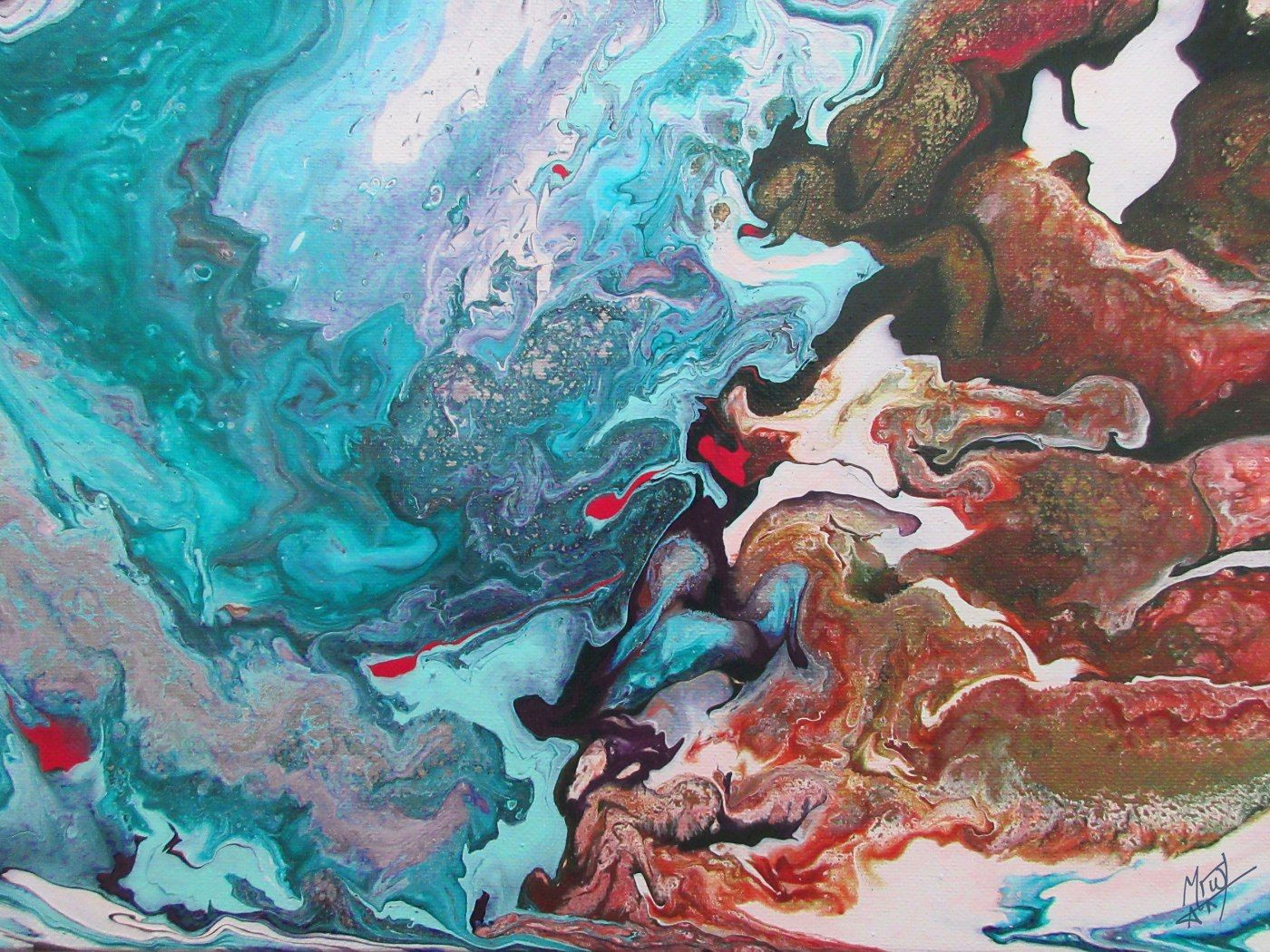 Pour Painting Wallpaper