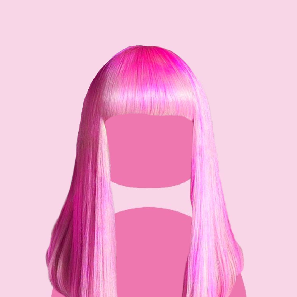 Pink wig. Pink wig, Profile picture, Wigs