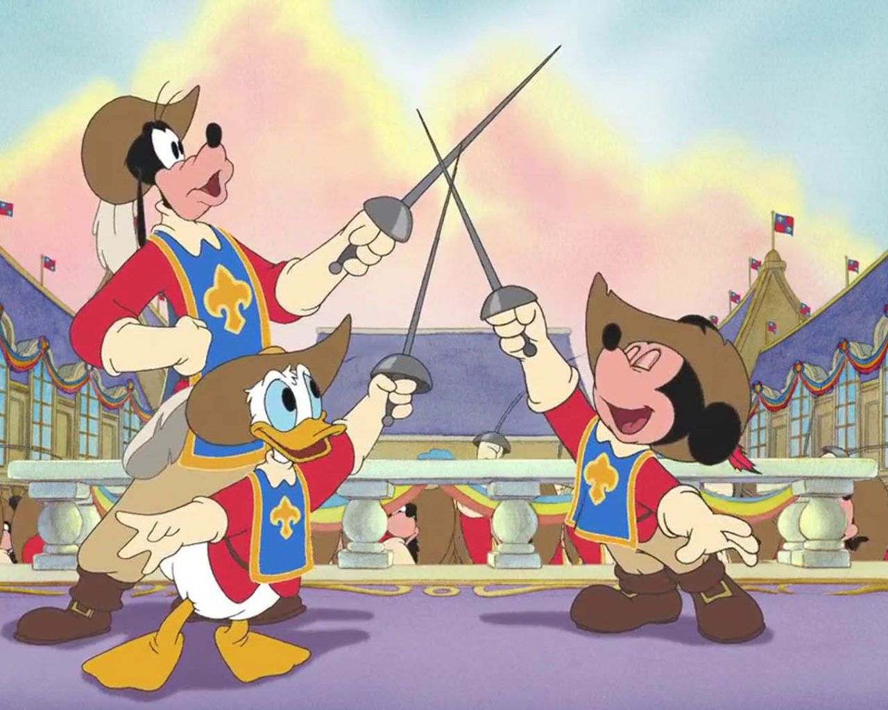 The Three Musketeers Mickey Donald Goofy HD Wallpaper For Your Computer 1920x1080, Wallpaper13.com