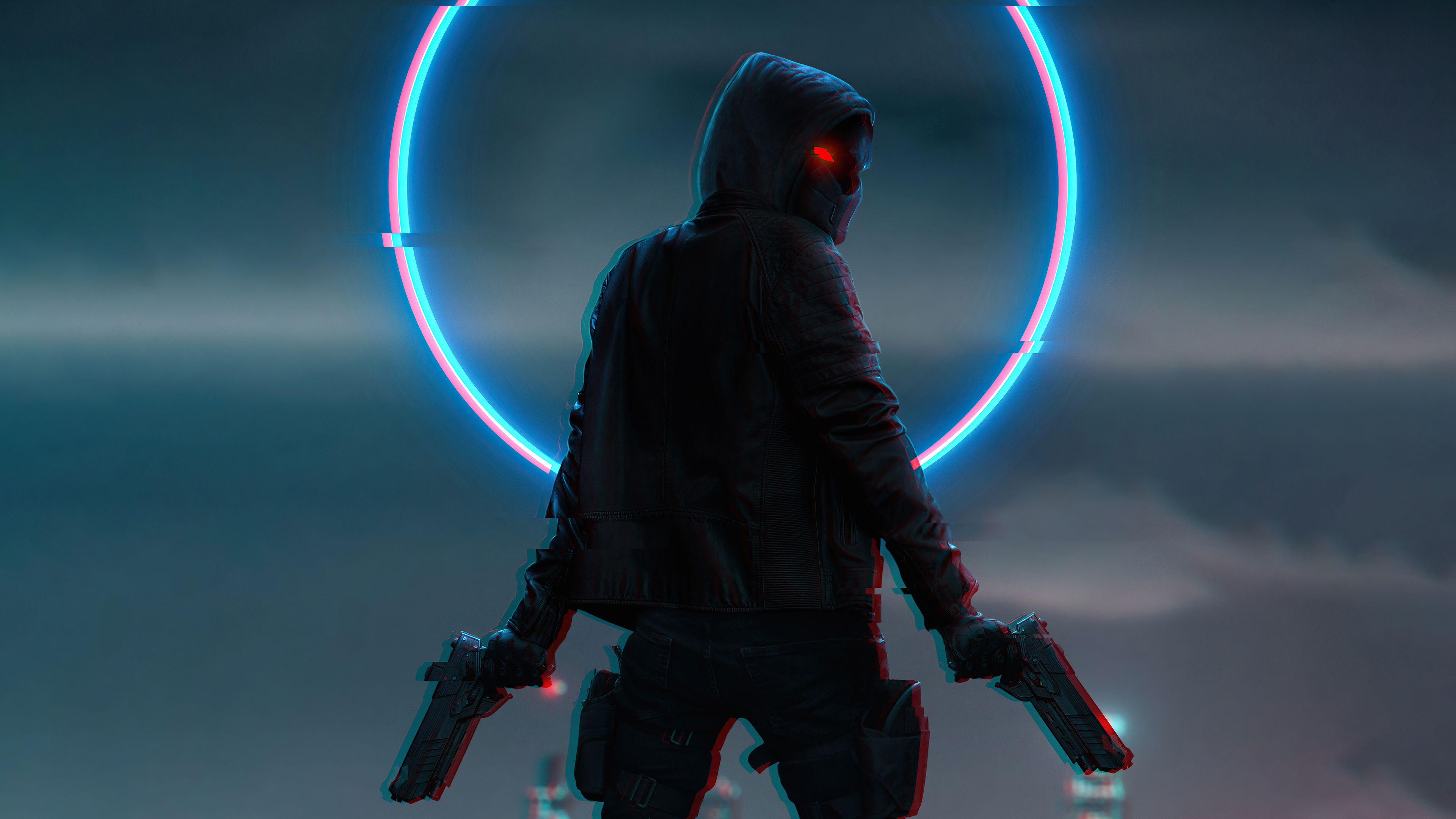 Warrior Boy With Two Guns Looking Back 4k, HD Artist, 4k Wallpaper, Image, Background, Photo and Picture