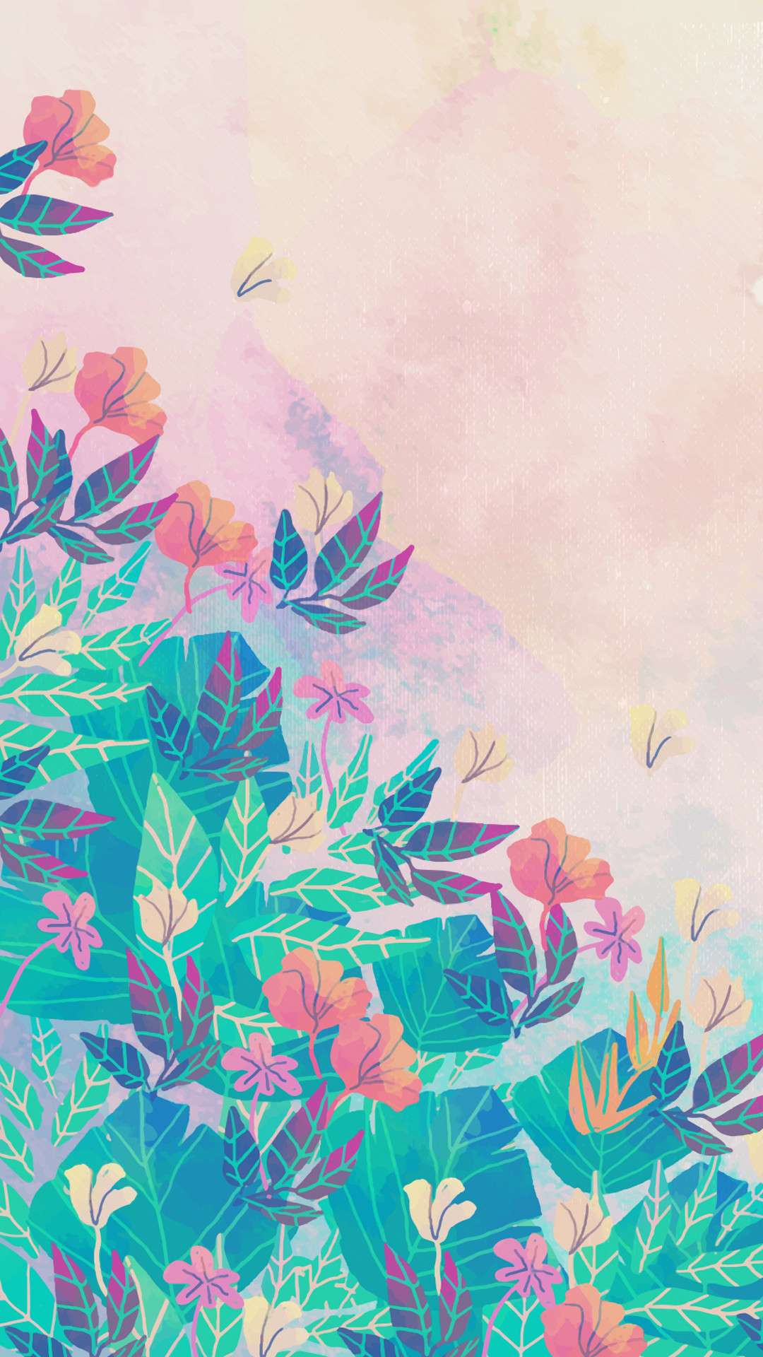 Watercolor Floral iPad Wallpaper