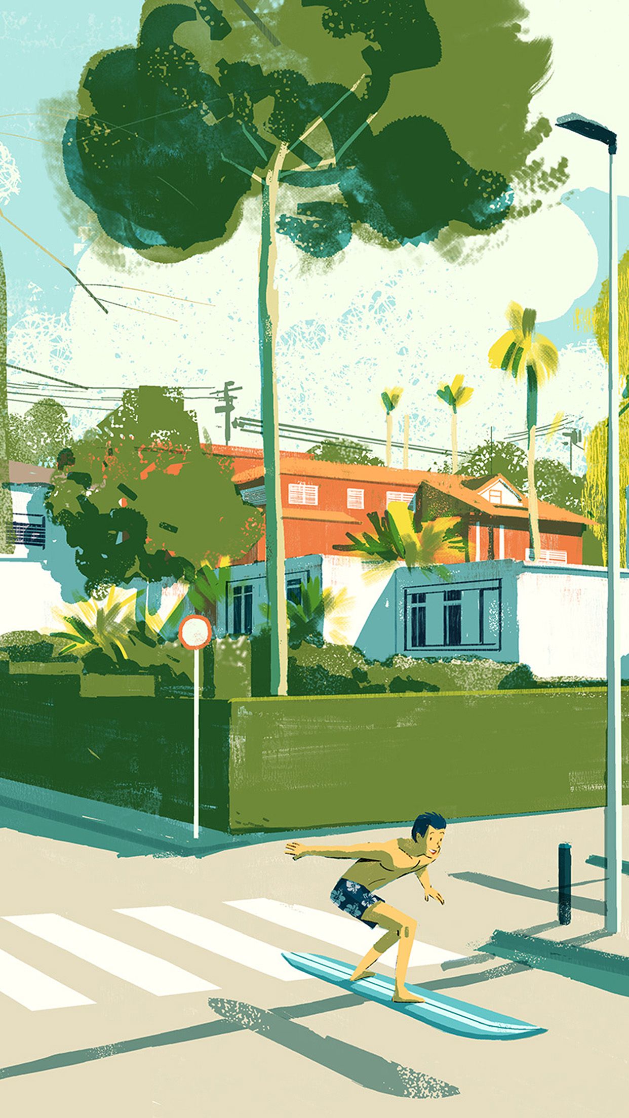 Art Summer Anime Drawing Green Wallpaper