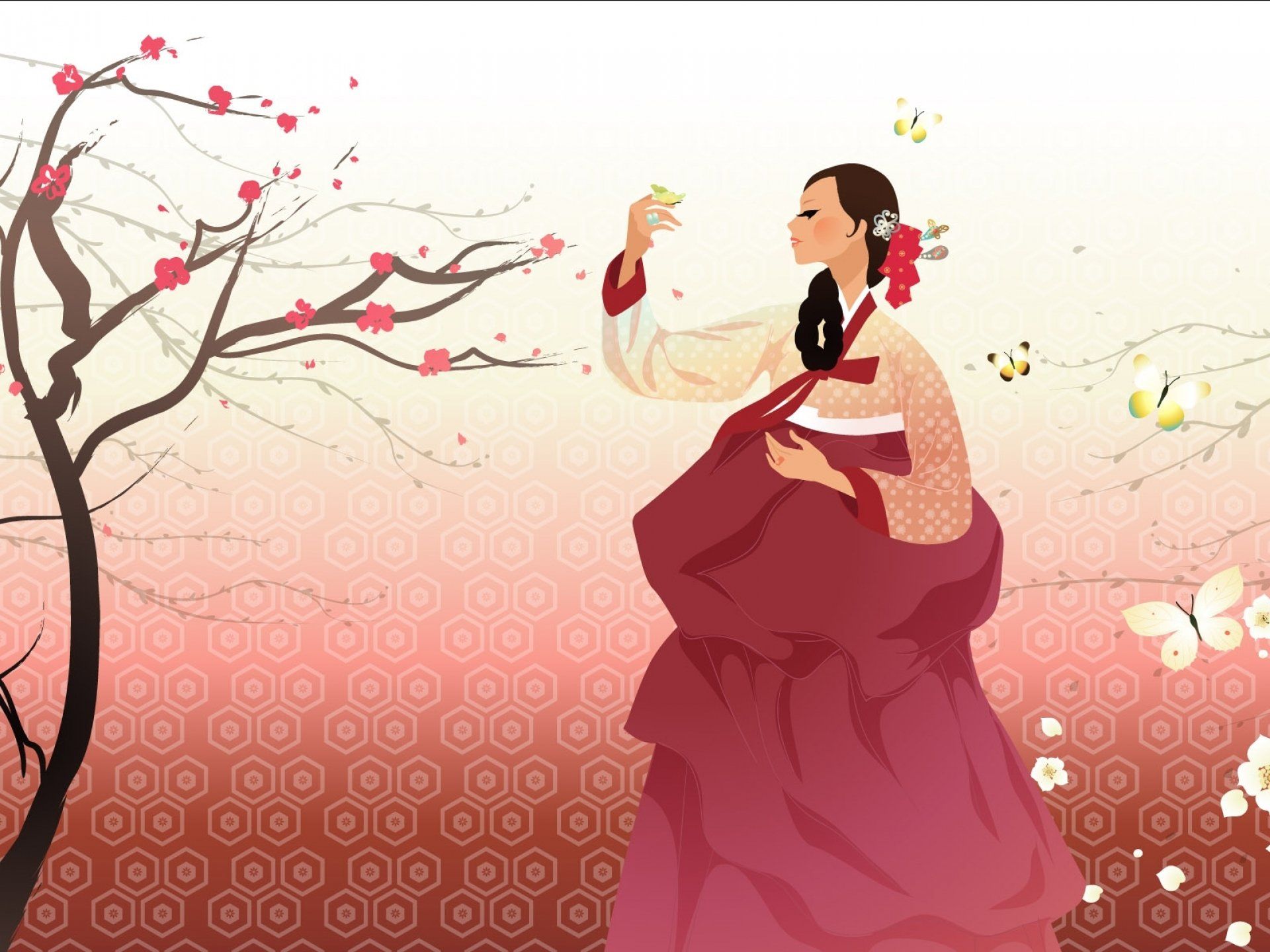 Wallpaper, 1920x1440 px, ART, artistic, artwork, Asian, female, girl, girls, korea, Korean, oriental, vector, woman, women 1920x1440