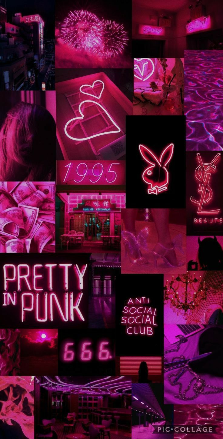 Pink punk. Wallpaper iphone neon, Pretty wallpaper iphone, Purple wallpaper iphone