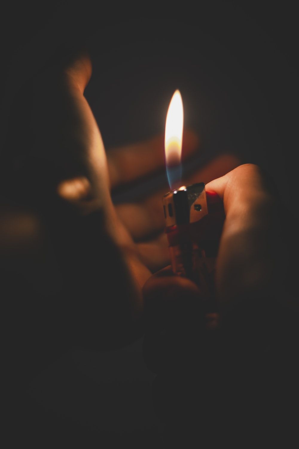 Selective Focus Photography Of Burning Lighter Photo