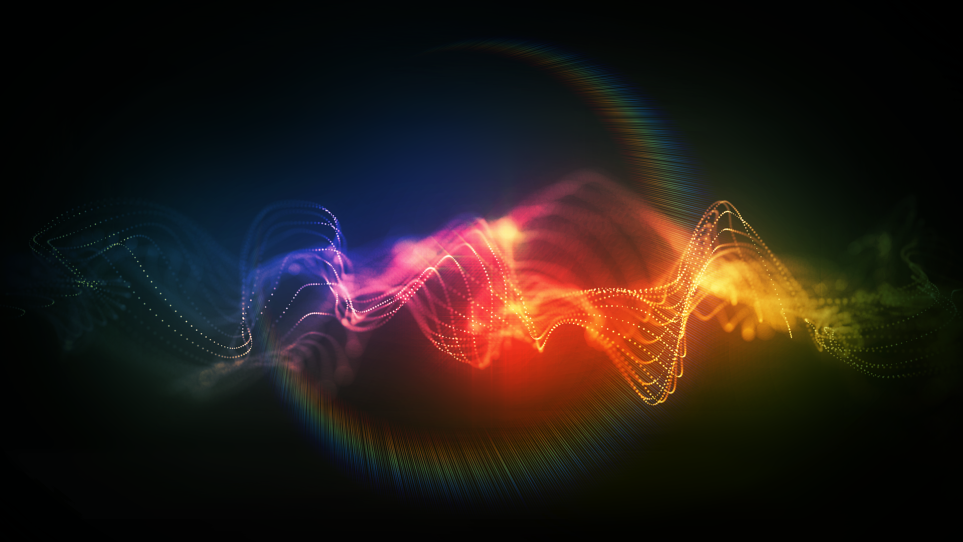 Colorful Sound Wave Illustration Desktop Wallpaper