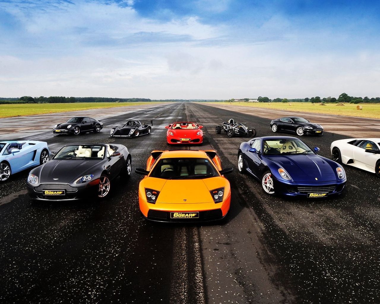 Sports Cars On Road