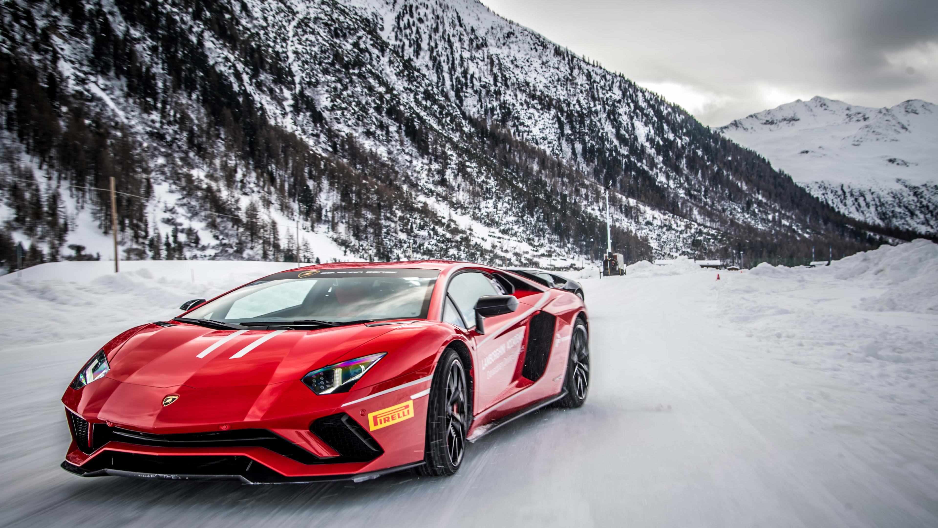 Wallpaper 4k Lamborghini Madness On Ice 4k Wallpaper, 5k Wallpaper, Cars Wallpaper, Hd Wallpaper, Lamborghini Aventador Wallpaper, Lamborghini Wallpaper