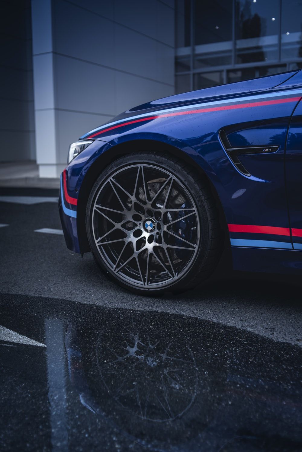 blue BMW sports car photo
