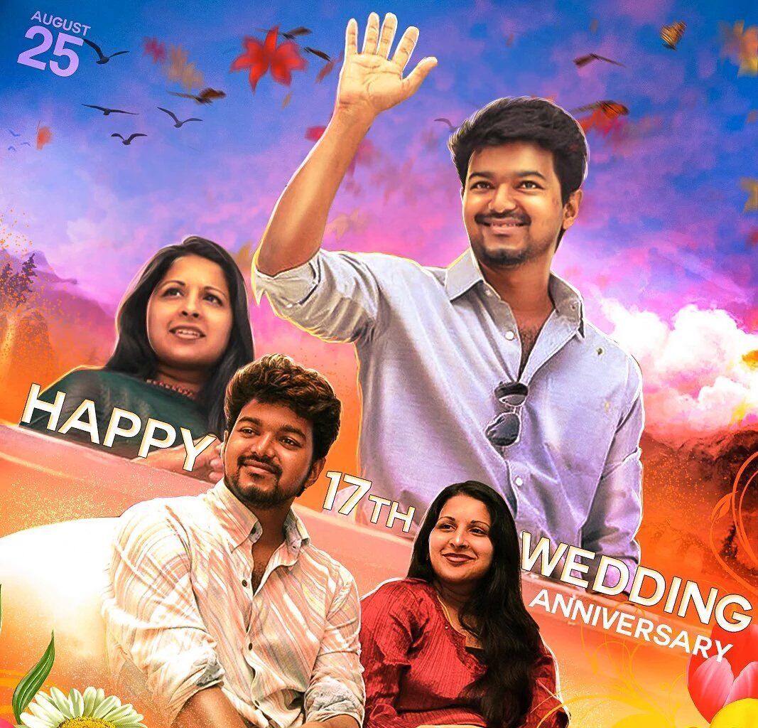 Happy #wedding anniversary wishes to #Vijay and #SangeethaVijay. Anniversary, Wedding, Wedding anniversary