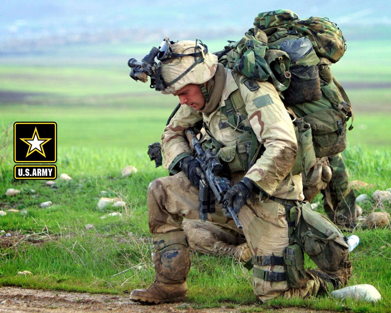 US Army soldier desktop PC and Mac wallpaper