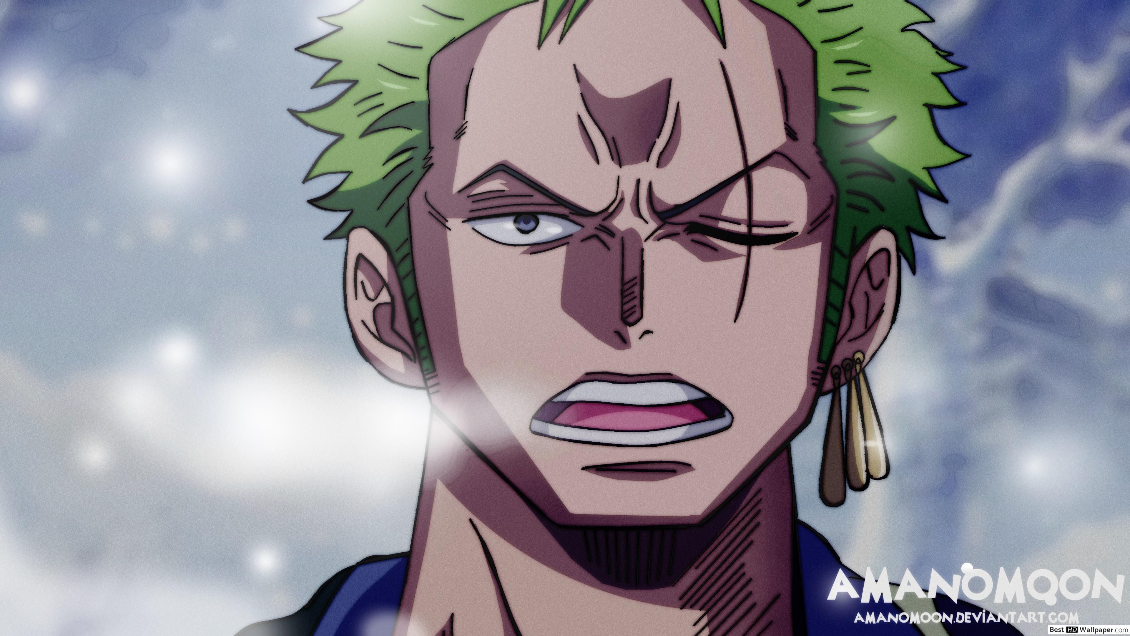 Roronoa Zoro Wallpaper 4K, AMOLED, One Piece, Pirate Hunter