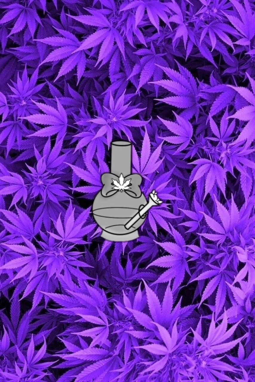 Weed, Purple, And Marijuana Image Wallpaper iPhone Xr
