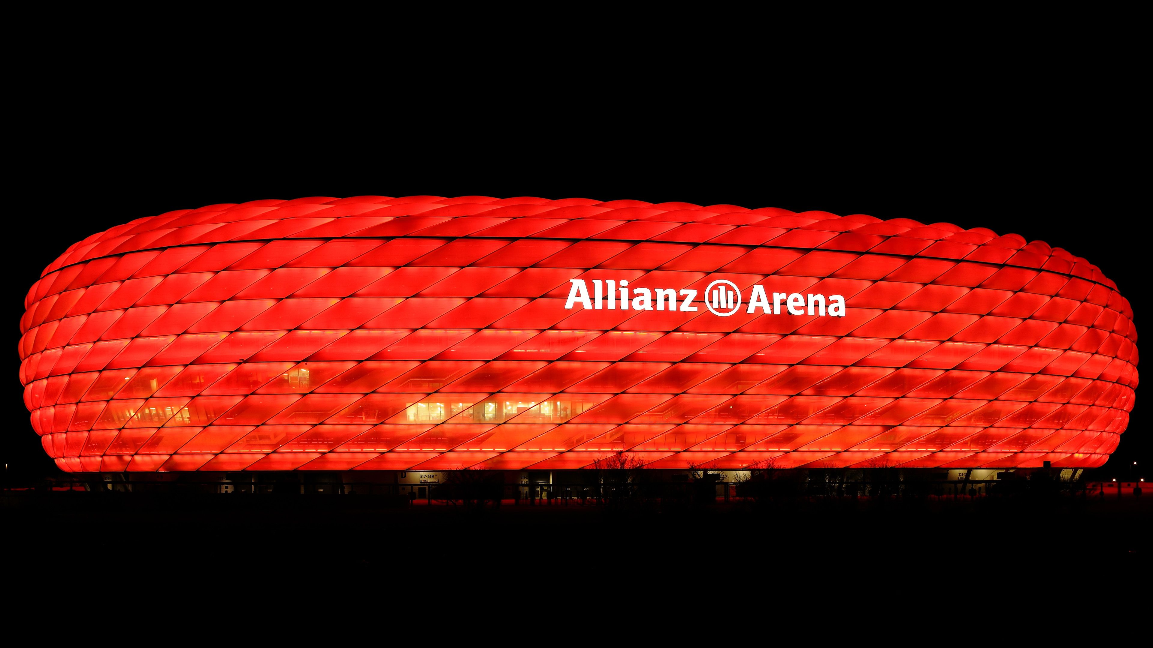Fc Bayern Munchen Illuminated Allianz Arena Wallpaper