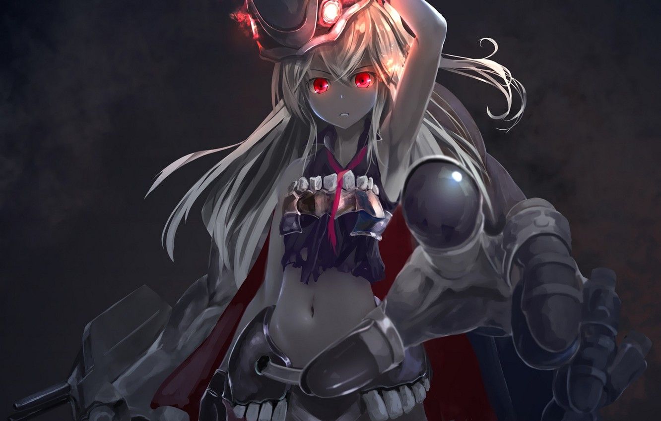 Wallpaper girl, weapons, magic, anime, art, kouji, kantai collection, astral reverie, destroyer water oni image for desktop, section прочее