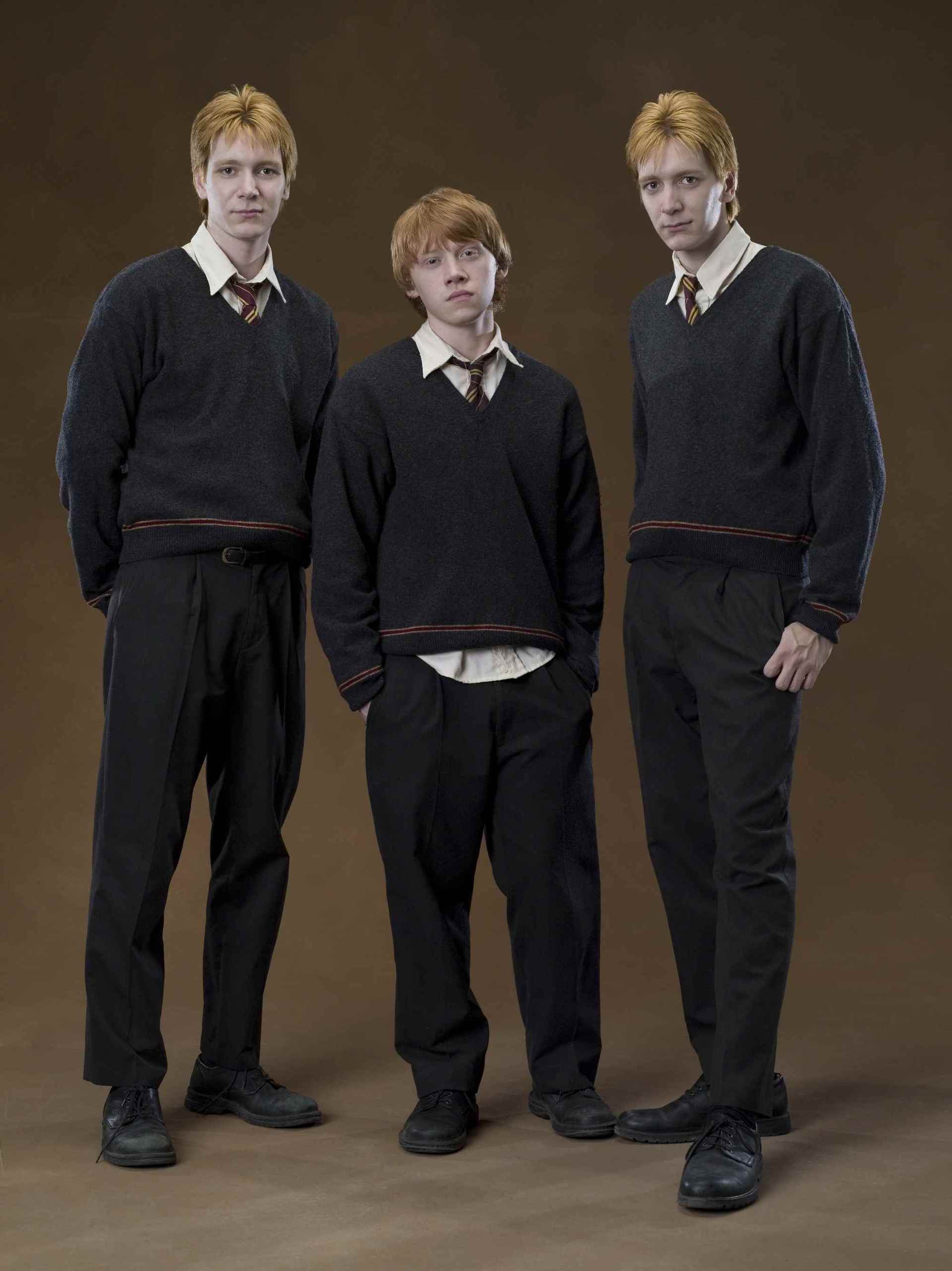 Fred, Ron and George Weasley Weasley Family Photo