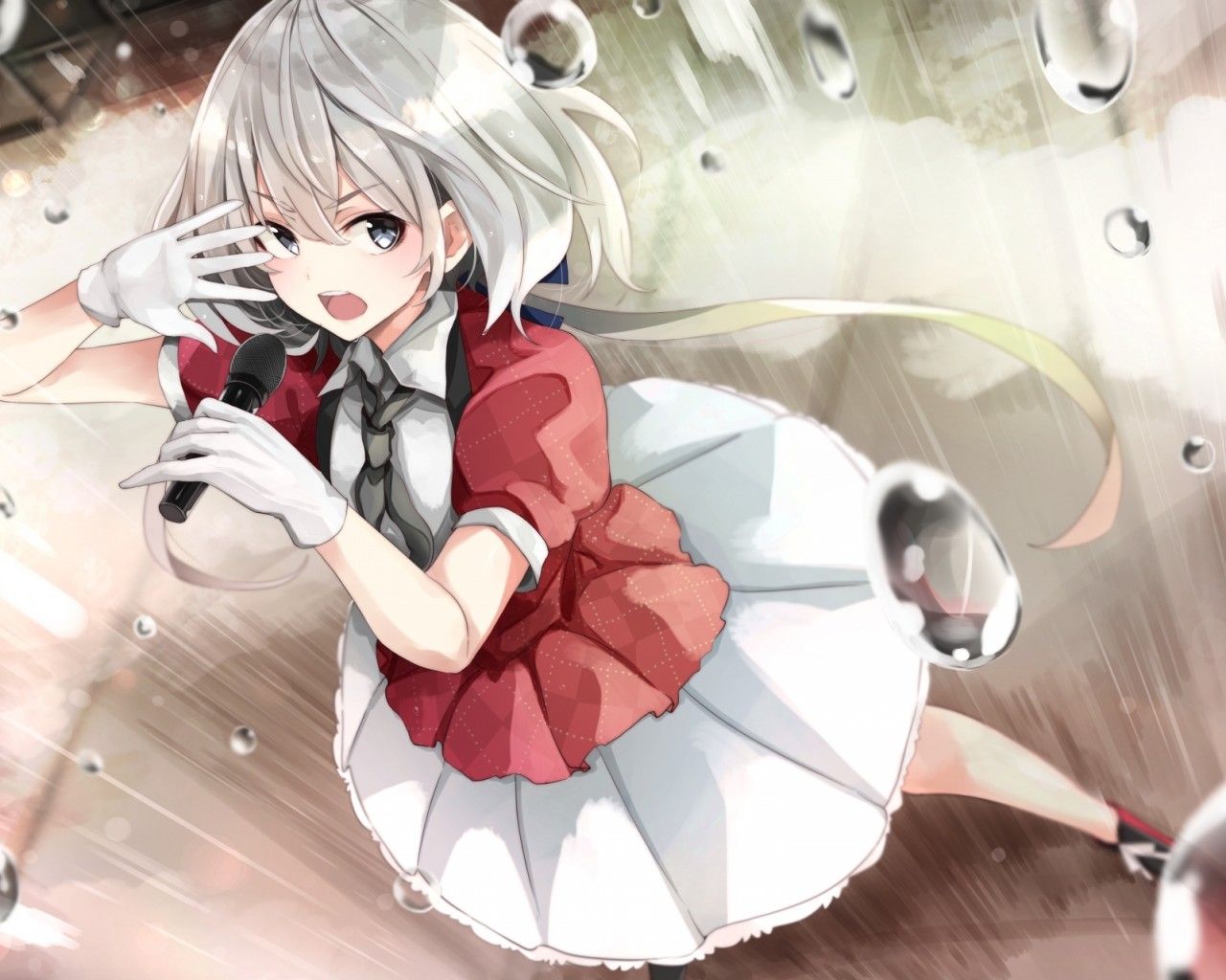 Download 1280x1024 Konno Junko, Zombieland Saga, White Hair, Singing Wallpaper