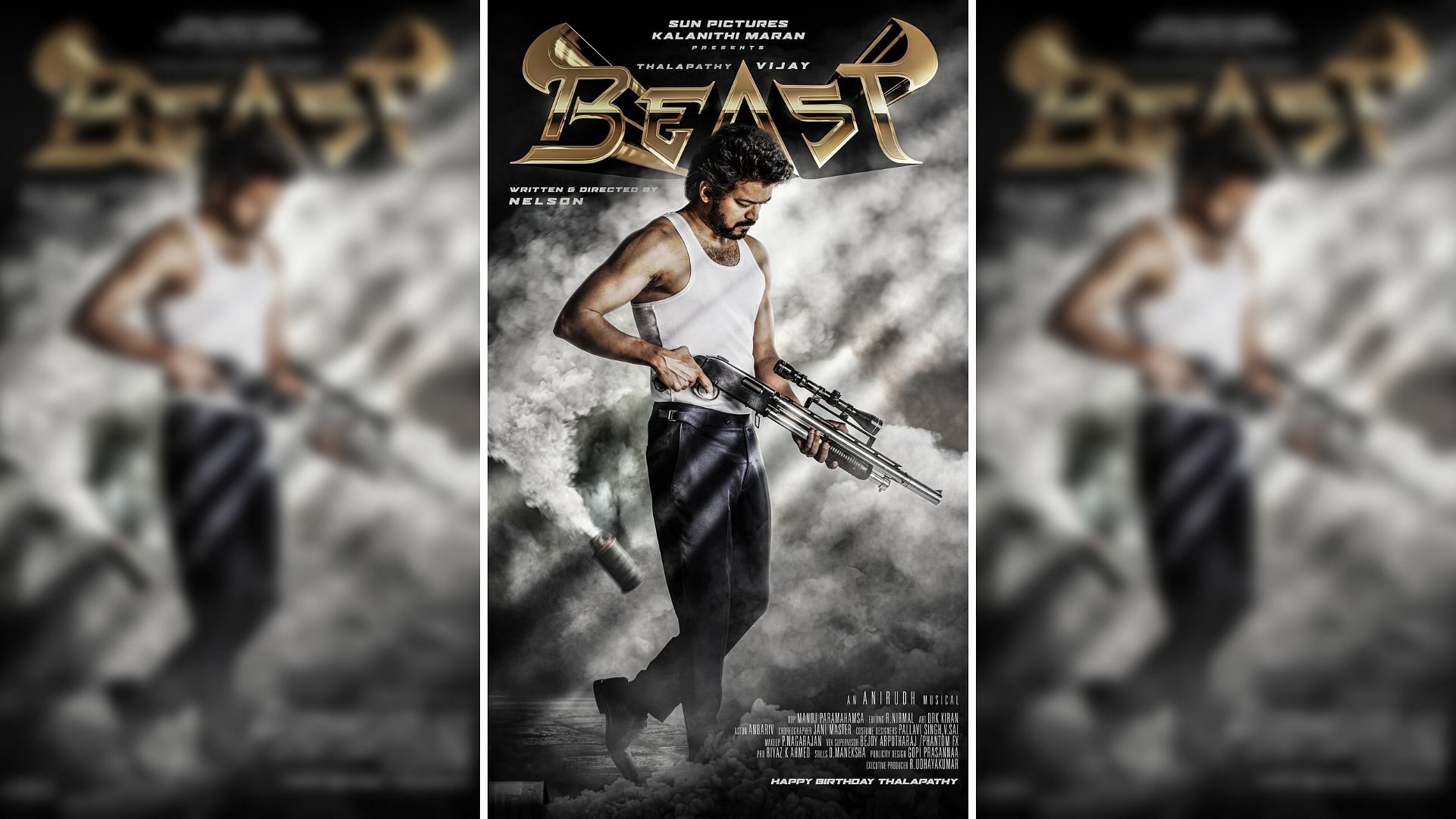 Beast' First Look Poster Unveiled On Eve Of Vijay's Birthday