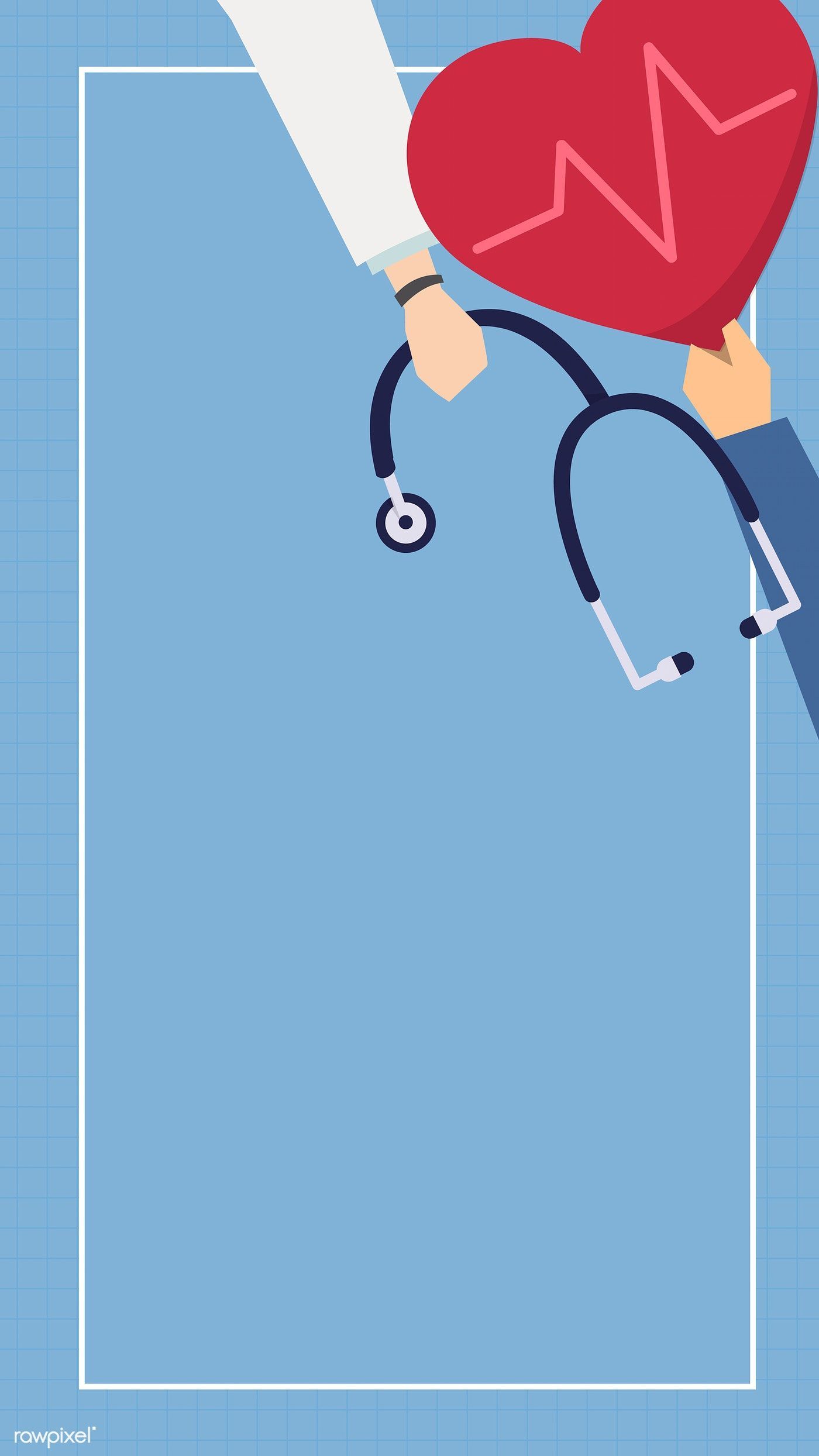 Download premium vector of Doctor and hospital themed phone background vector by Kappy about stethoscope, instagram story doctor, medical heart, doctor phone, and story doctor 2224630