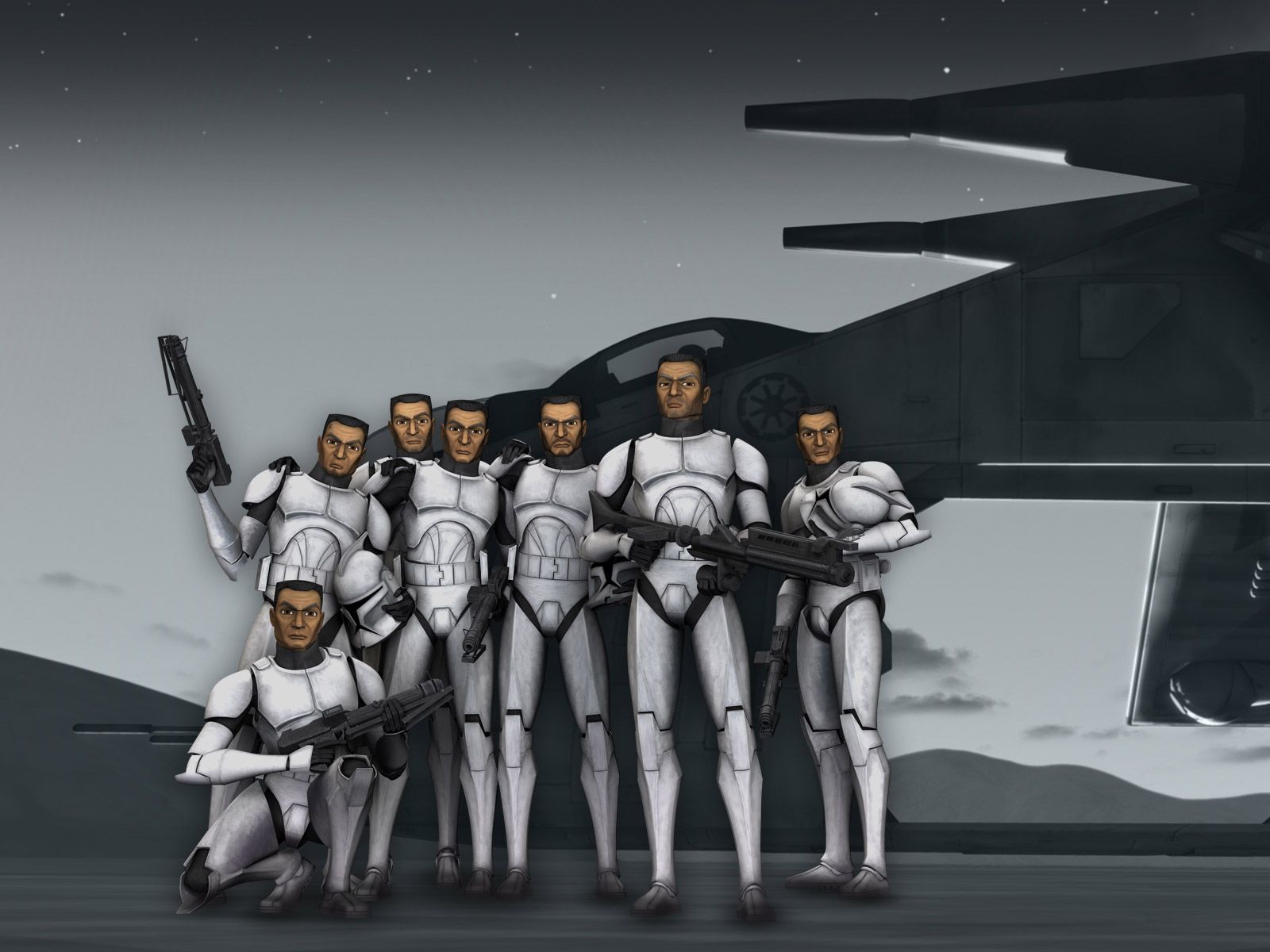 Heavy, Echo, Fives, and the 501st legion. Star wars clone wars, Star wars image, Clone wars