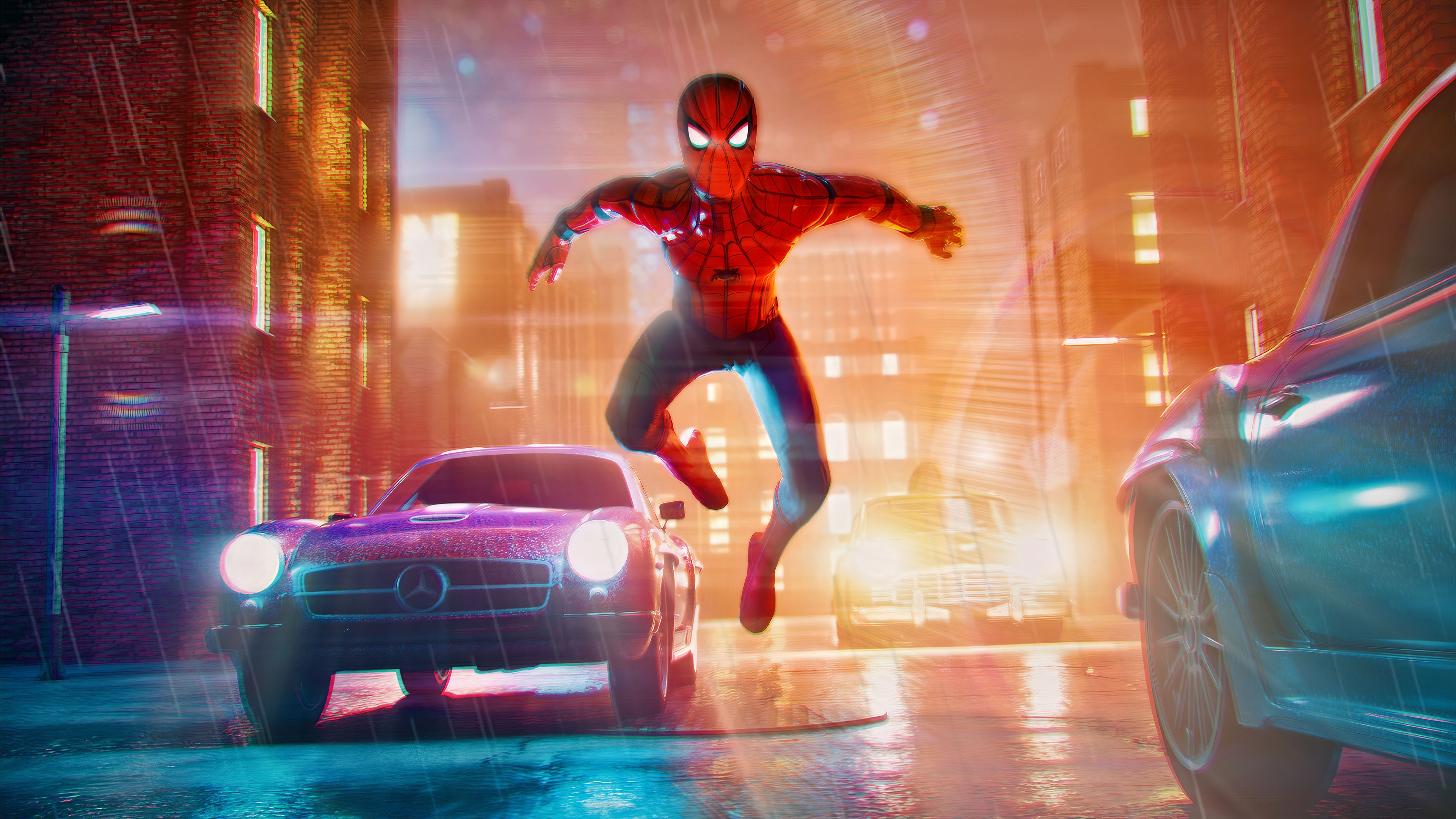 Spiderman In Spider Verse 4k, HD Superheroes, 4k Wallpaper, Image, Background, Photo and Picture