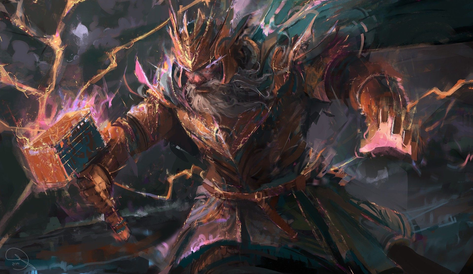 thor artwork fantasy art wallpaper