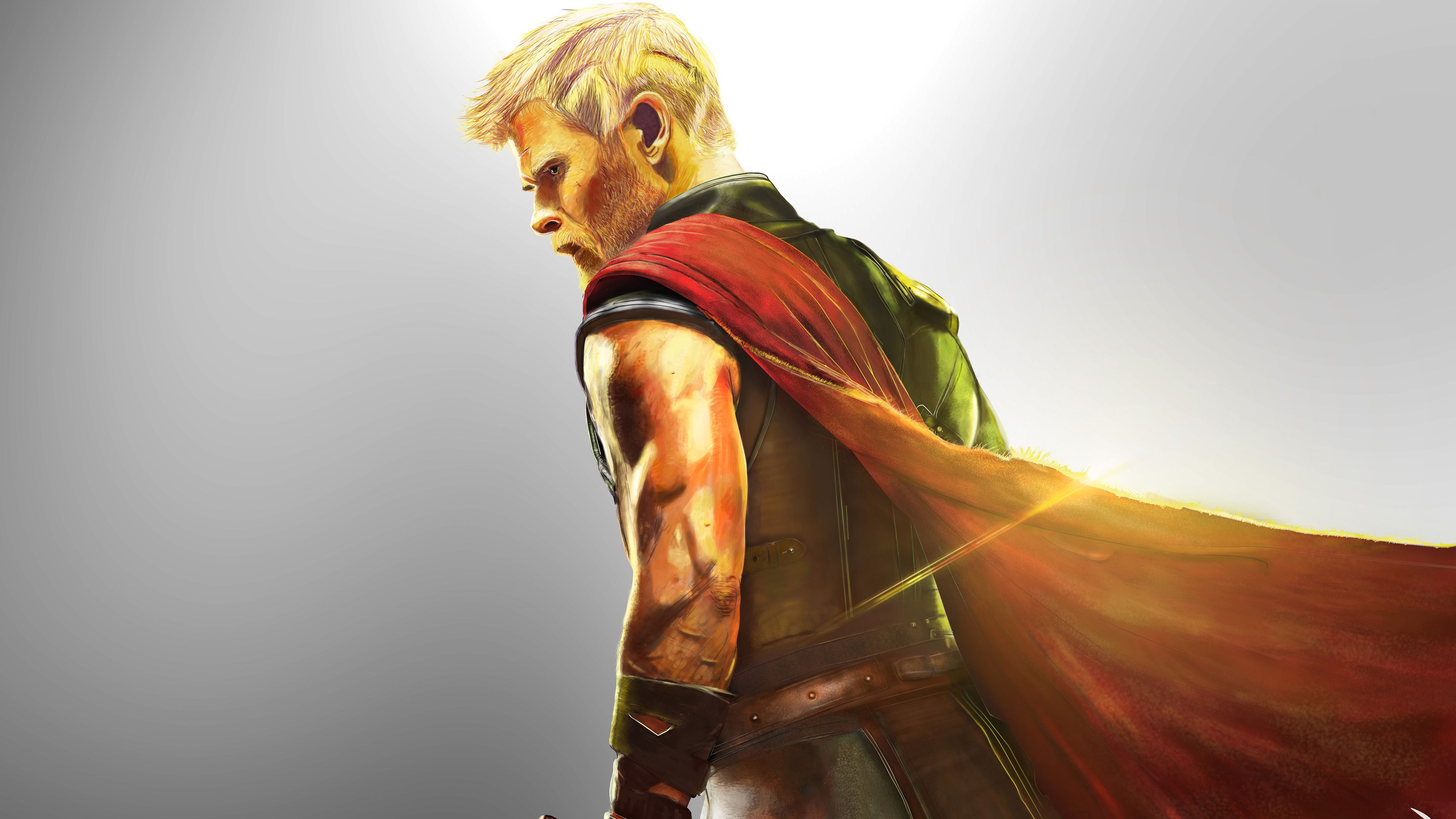 Wallpaper 4k Thor Ragnarok Painting 4k 4k Wallpaper, Artwork Wallpaper, Behance Wallpaper, Digital Art Wallpaper, Hd Wallpaper, Superheroes Wallpaper, Thor Wallpaper