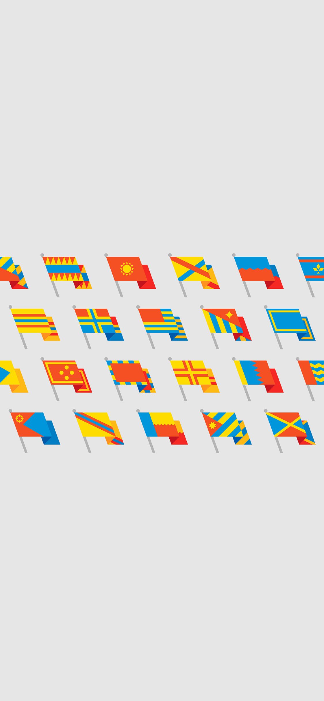 iPhone X wallpaper. flags art simple cute illustration