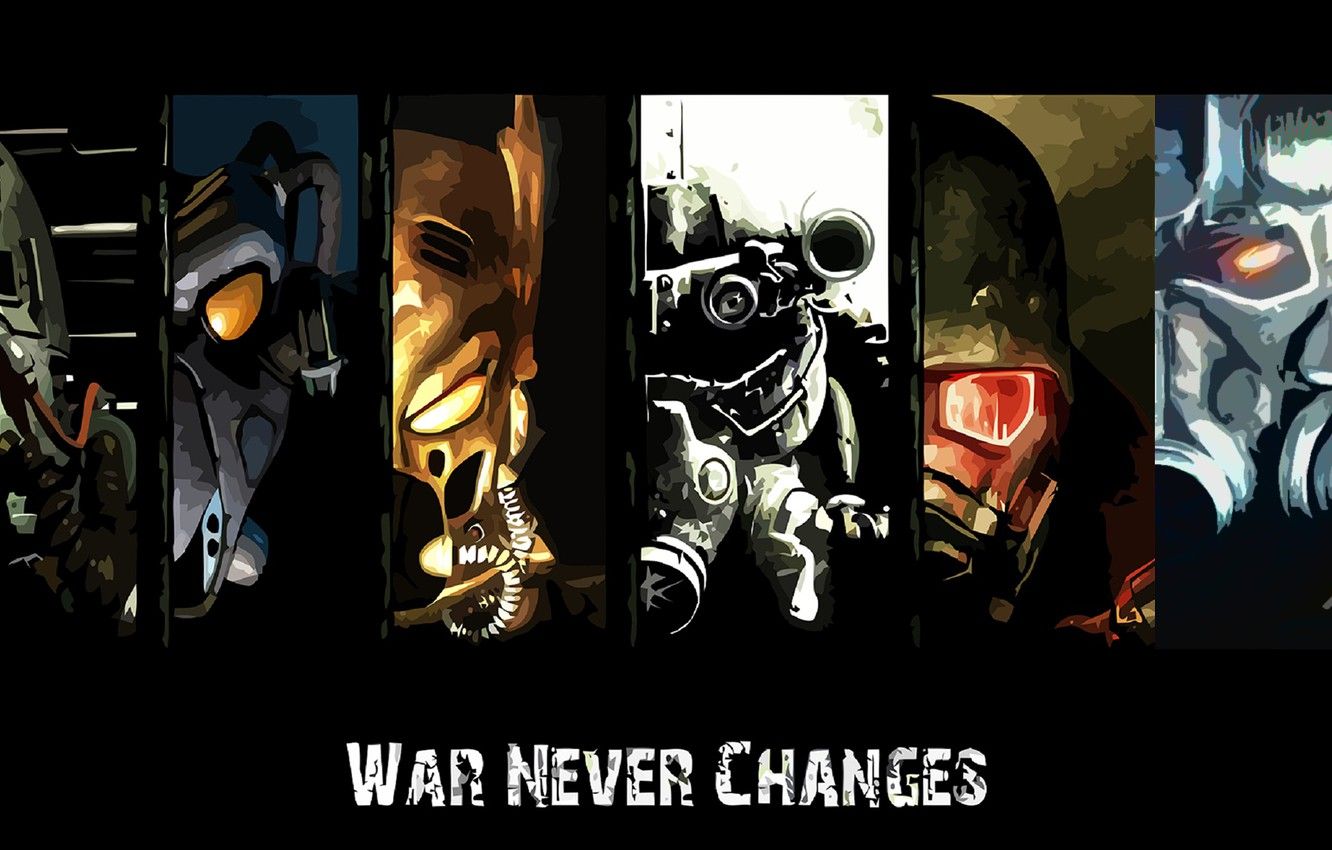 Wallpaper Fallout, Fallout Fallout: New Vegas, Fallout war never changes, Fallout - for desktop, section минимализм