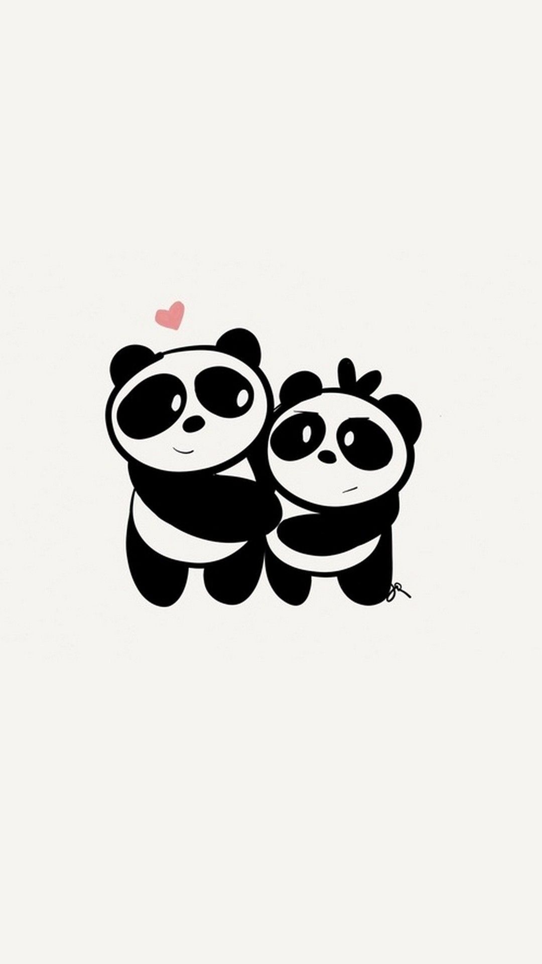 Beautiful iPhone X Wallpaper Black and White Awesome iPhone X Cute Couple Of Elegant White Pan. Cute panda wallpaper, Wallpaper iphone cute, Cute couple wallpaper