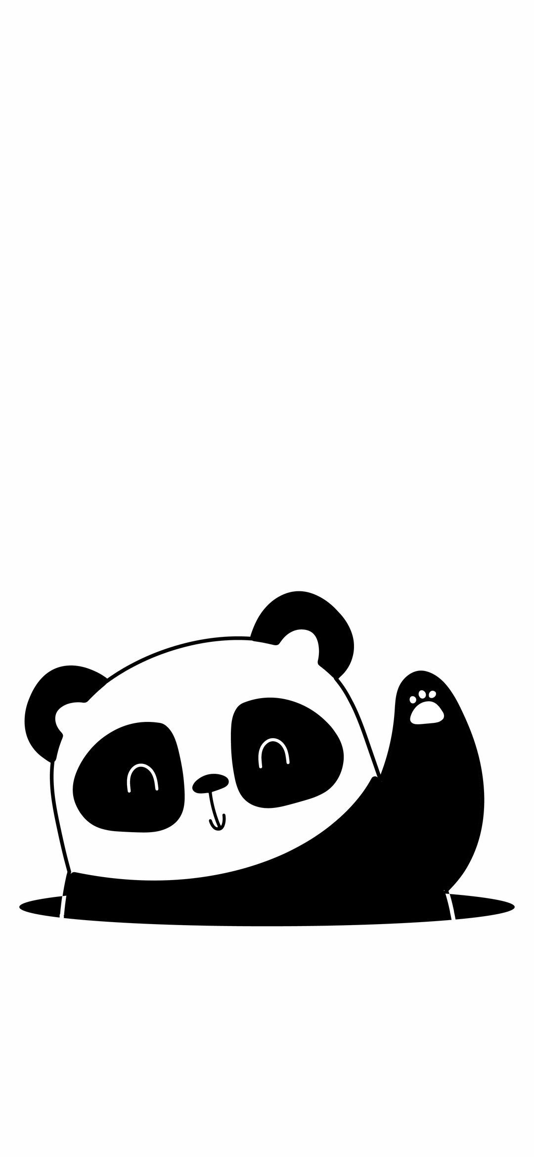 Black and White Panda Motorola Mobile wallpaper