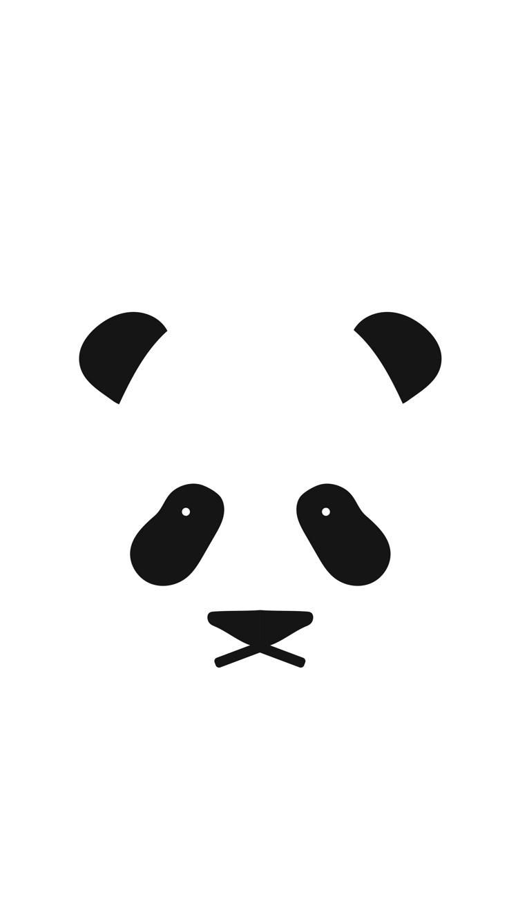 Cute Panda (Black and White) For Tech