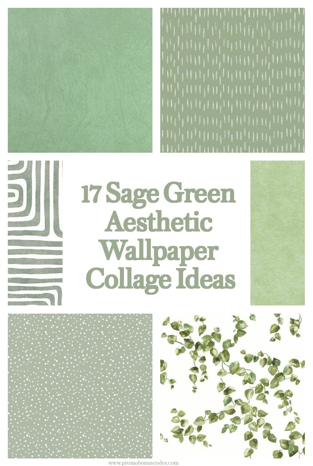 sage green aesthetic wallpaper collage ideas