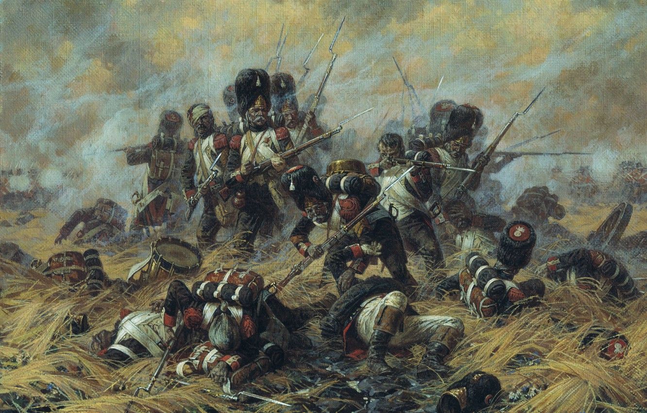 Wallpaper picture, the battle, Averyanov, Waterloo image for desktop, section живопись