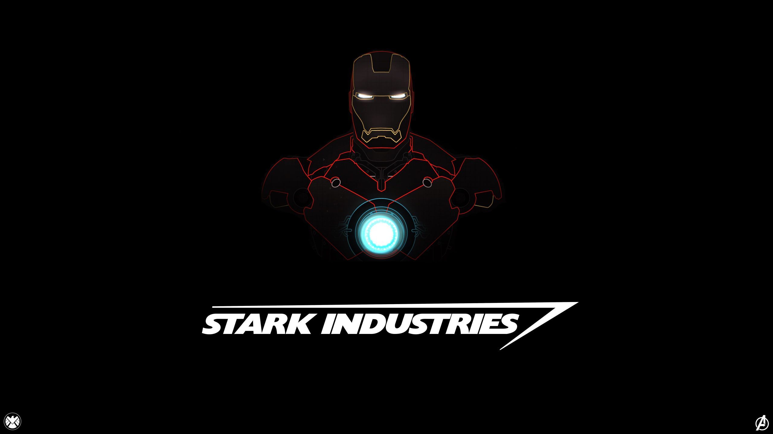Neon Iron Man wallpaper in 2560x1440 resolution