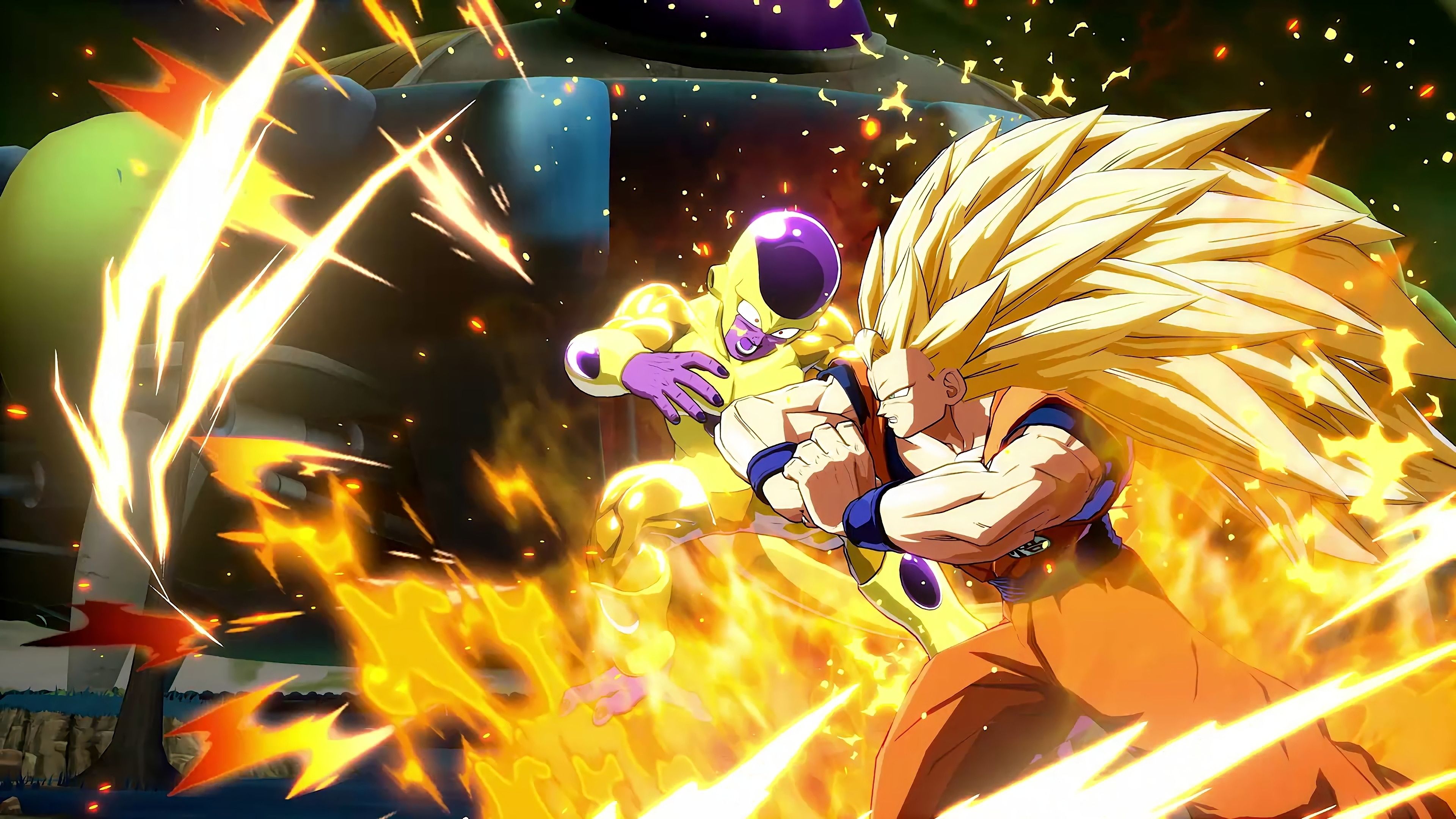 Goku Super Saiyan 3 Golden Frieza Dragon Ball Fighterz 4K.