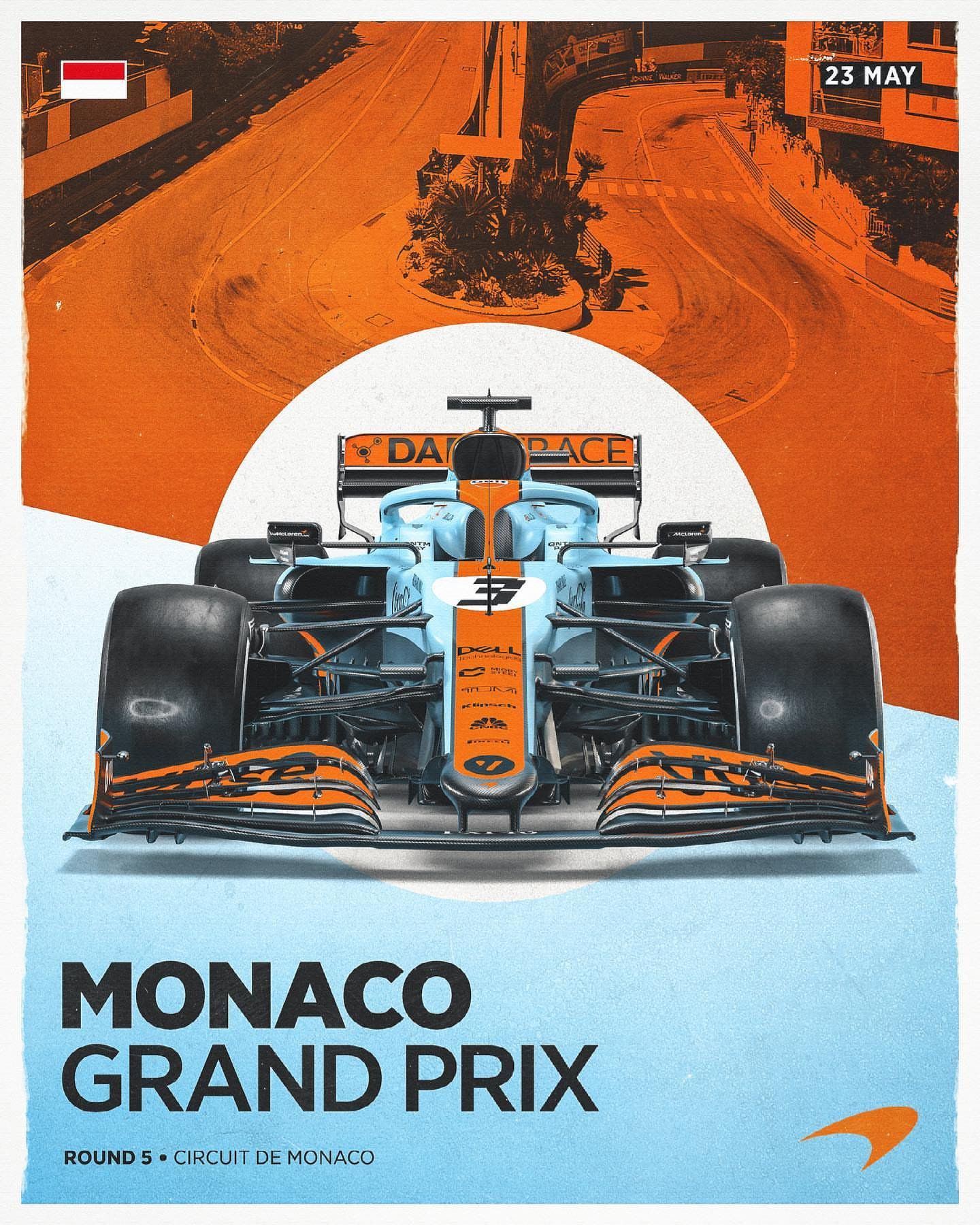McLaren Poster For The 2021 Monaco Grand Prix