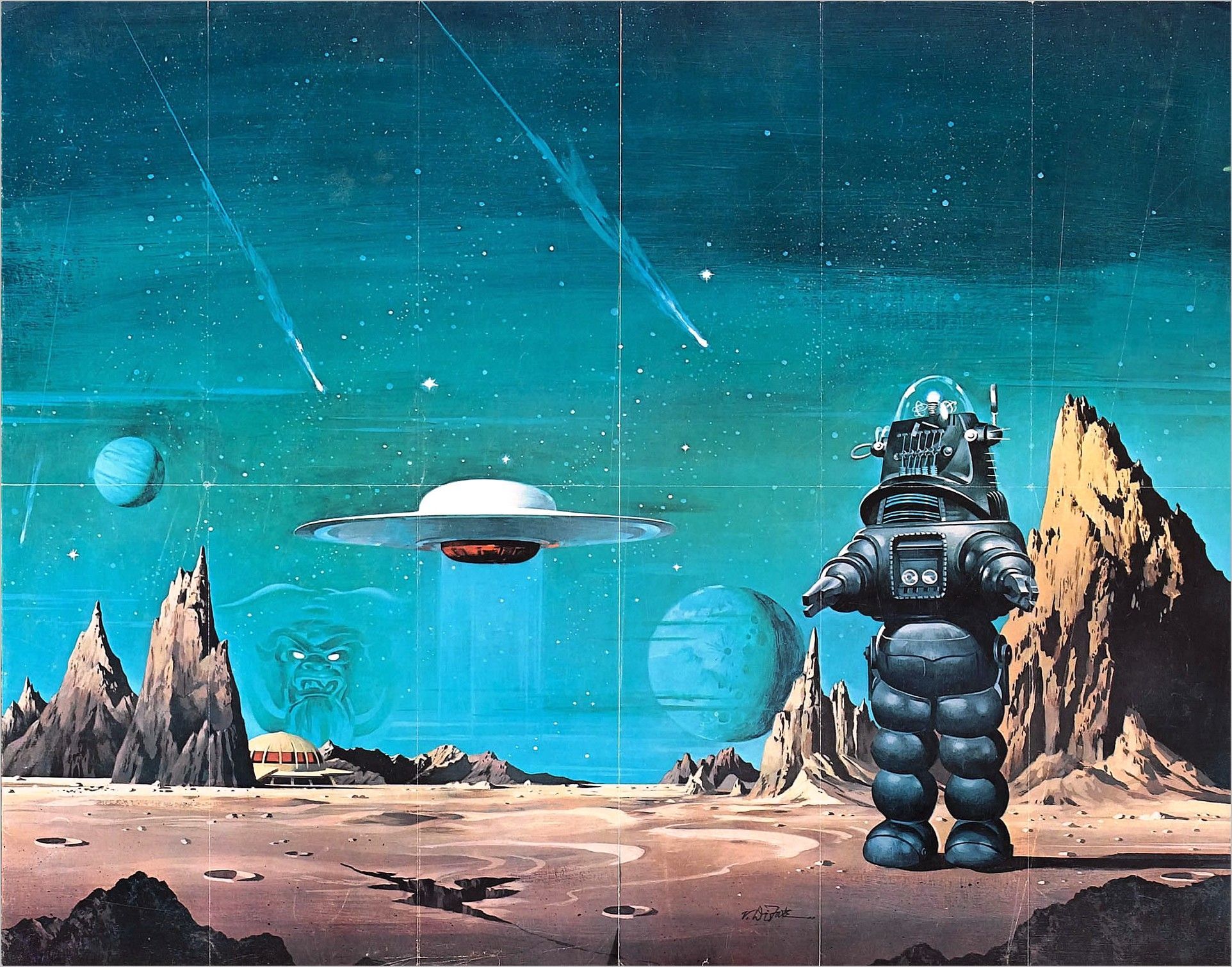 Vintage Sci Fi Wallpaper 4k. Sci fi wallpaper, Planet poster, Retro futurism