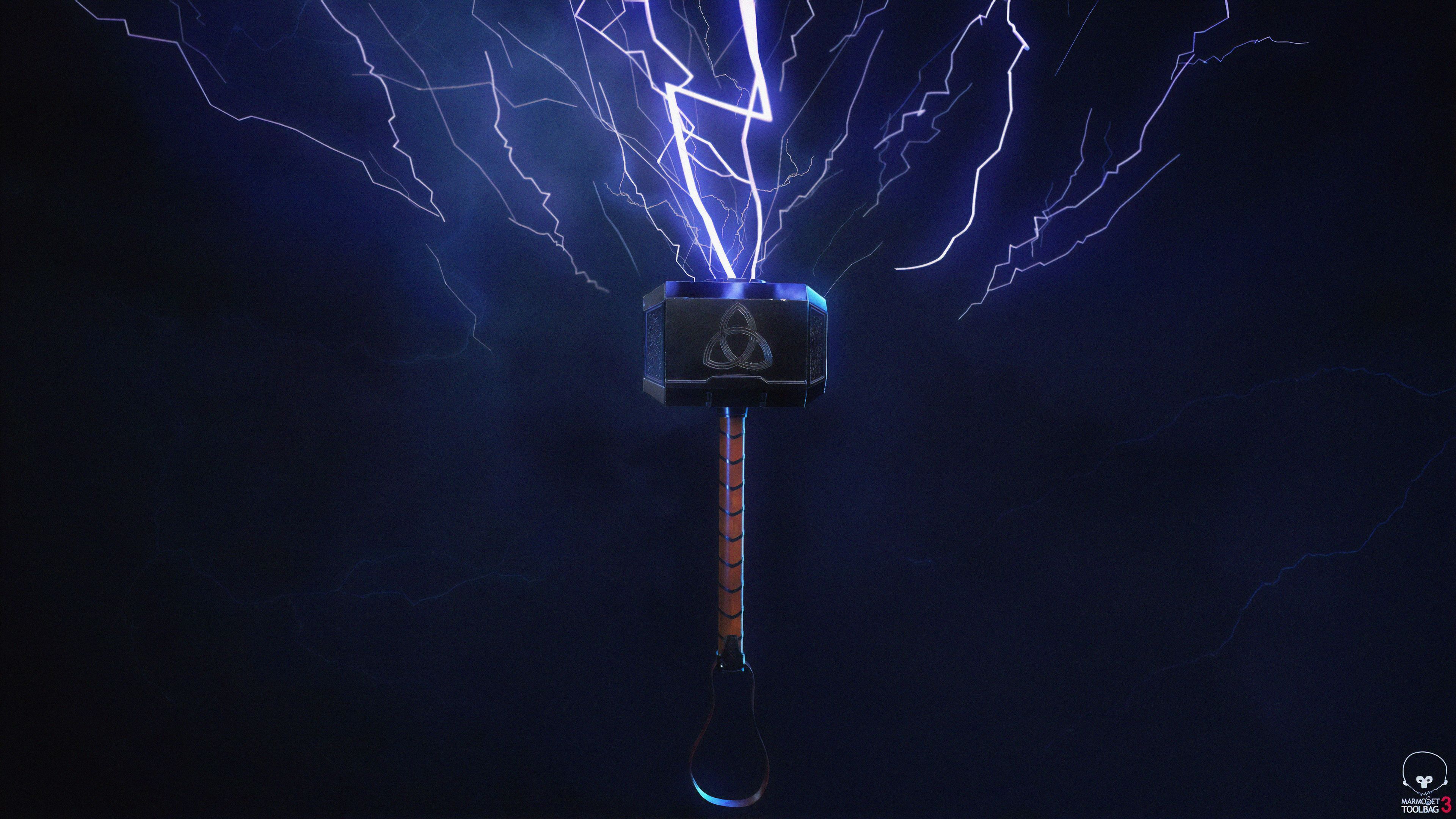 4k Thor Hammer Wallpaper Free 4k Thor Hammer Background