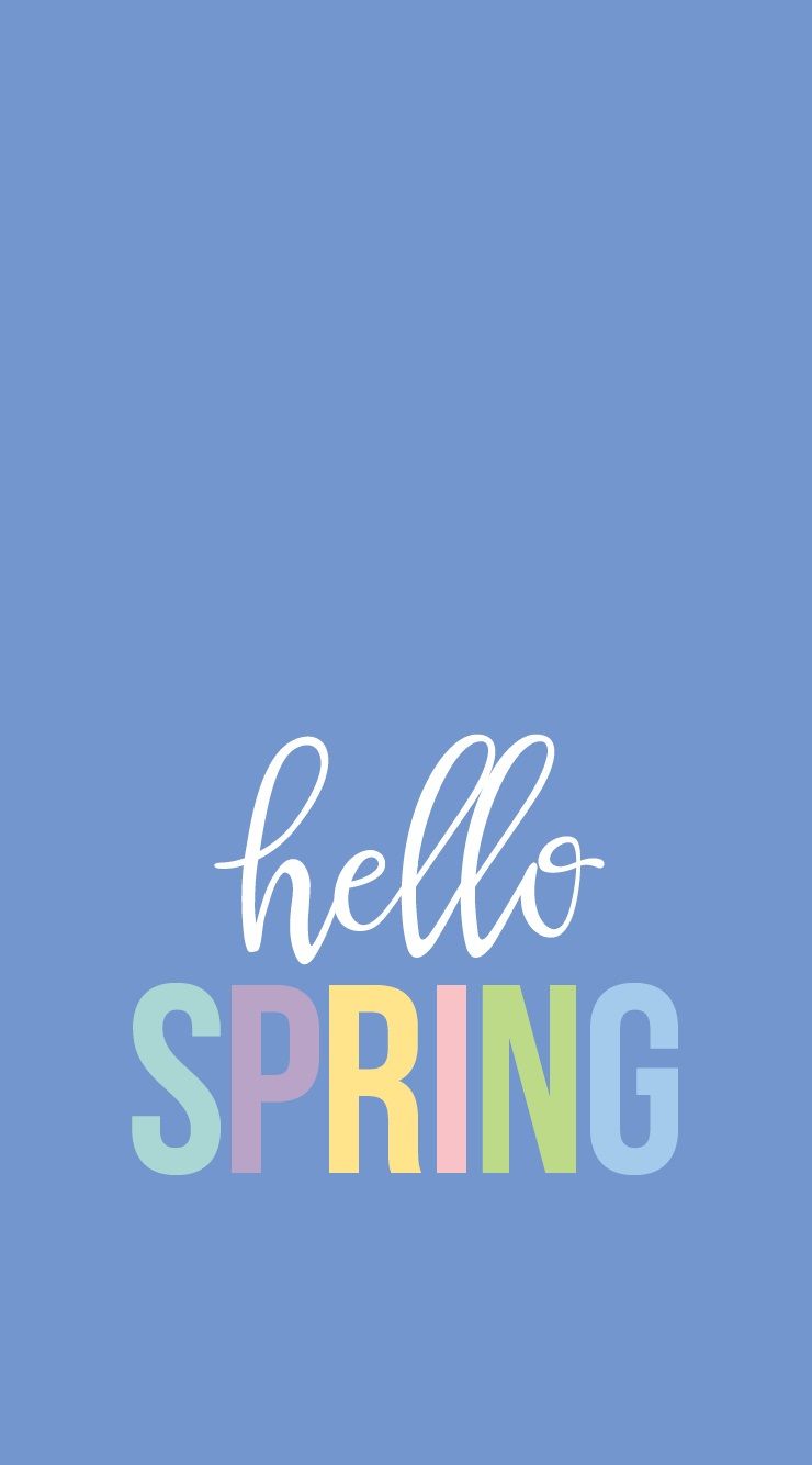 Hello Spring Phone Printable Wallpaper. Hello spring wallpaper, Hello spring, Spring wallpaper