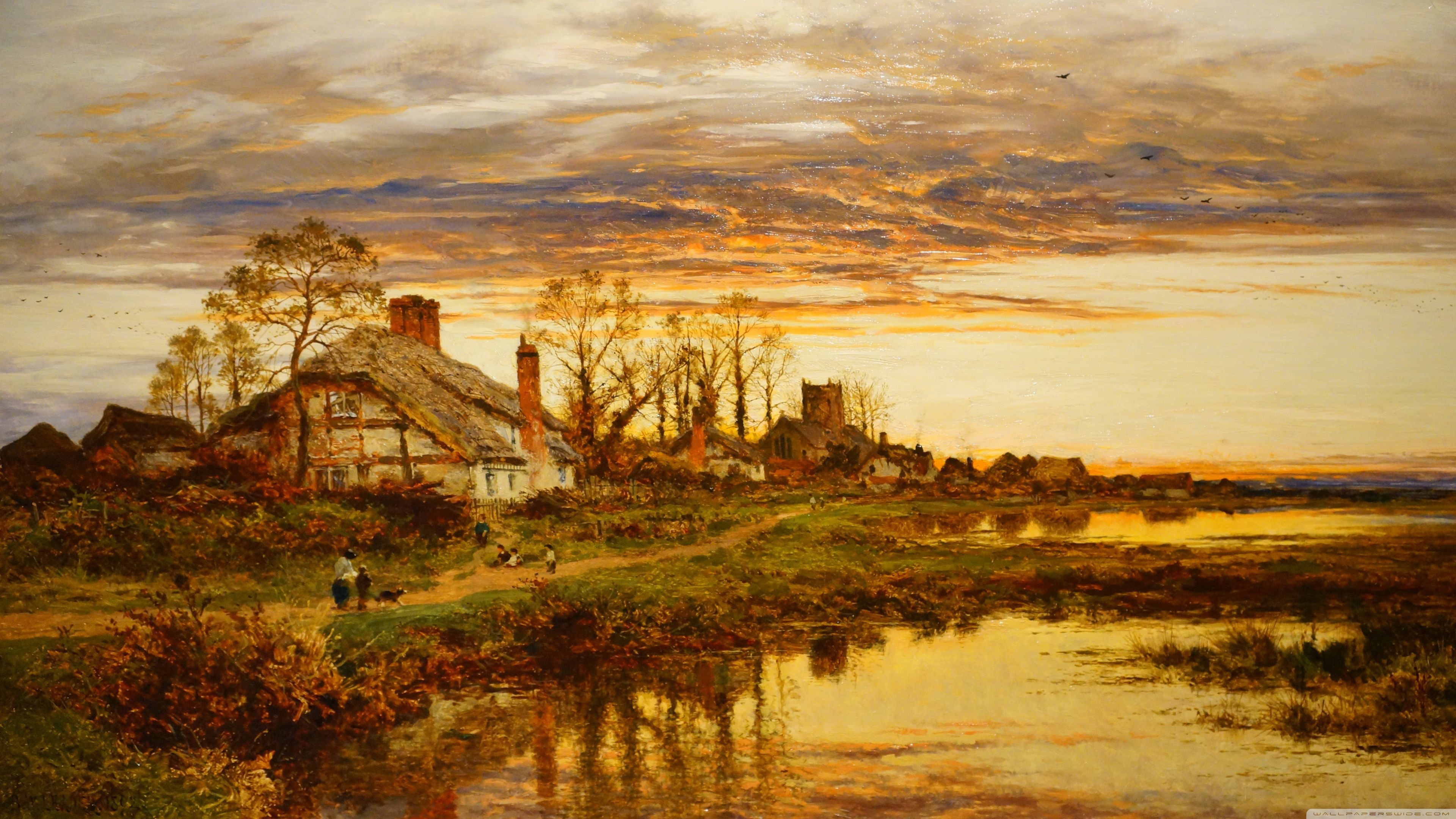 Landscape Oil Painting Wallpaper