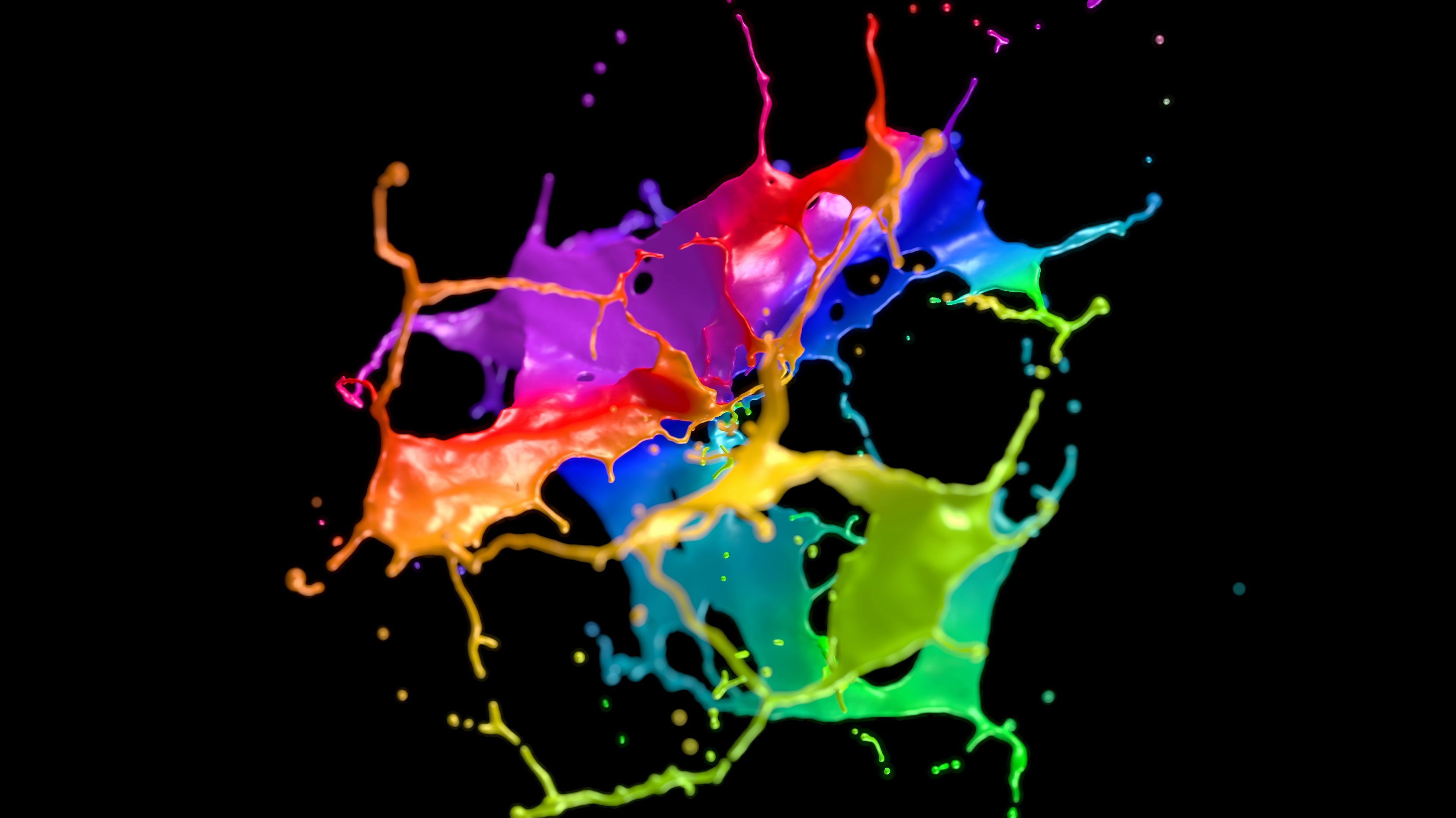 Cg animation of color paint explosion on black background. Slow motion. Has Stock Footage, #paint. Paint explosion, Watercolor video, Cute wallpaper for computer