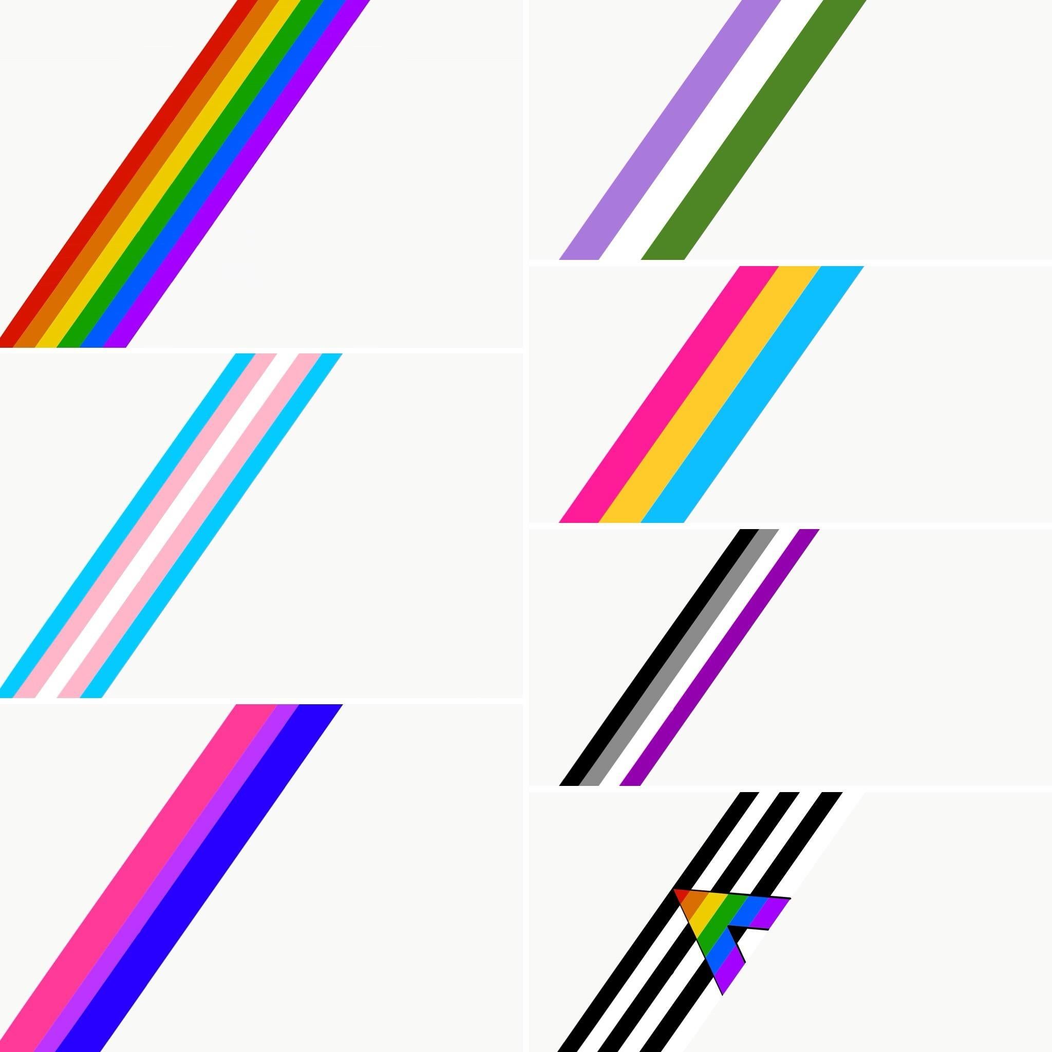 I made some minimalist wallpaper for Pride Month. Don't see one you like, DM me and I'll fashion you a custom one! Link to HiRes in comments