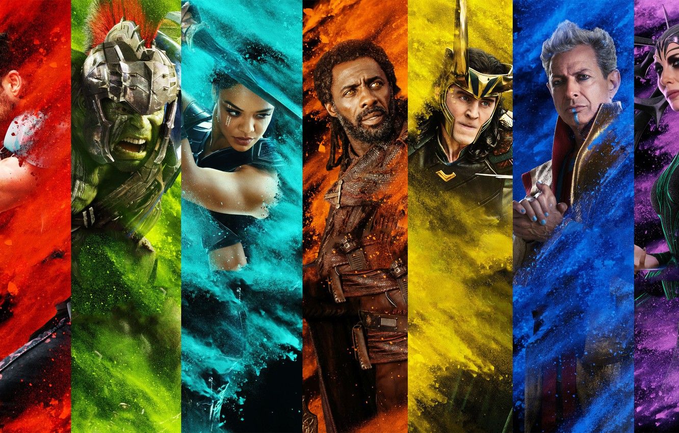 Wallpaper fiction, Hulk, Hulk, poster, characters, comic, Thor, Idris Elba, Idris Elba, Chris Hemsworth, MARVEL, Chris Hemsworth, Loki, Tom Hiddleston, Tom Hiddleston, Valkyrie image for desktop, section фильмы
