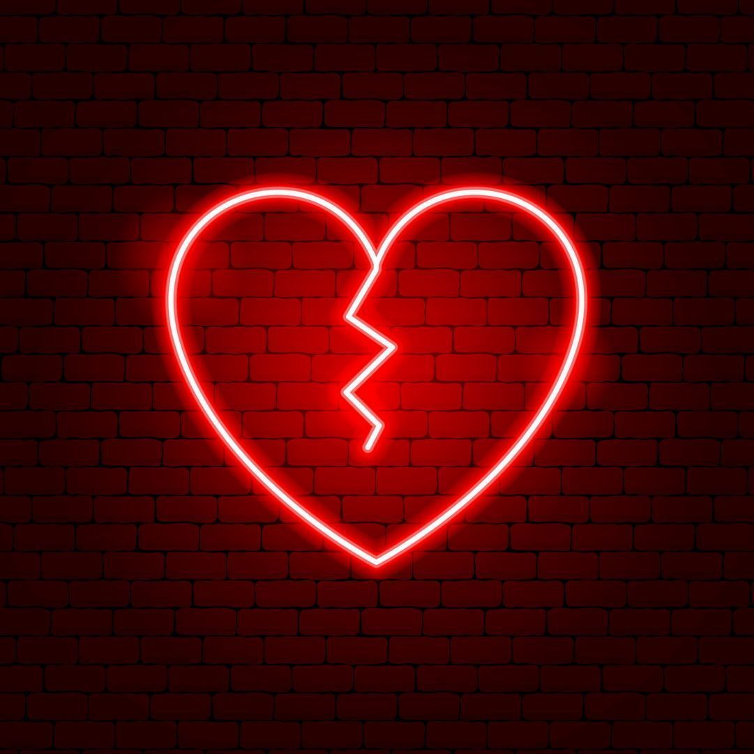 Broken Heart Neon Wallpaper Free Broken Heart Neon Background