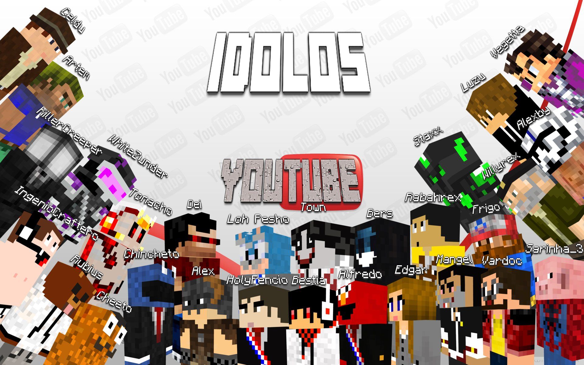 Free download download the best minecraft youtubers by torowing fan art [1920x1200] for your Desktop, Mobile & Tablet. Explore YouTubers Wallpaper. YouTubers Logos Wallpaper, Minecraft Skin Youtubers Wallpaper